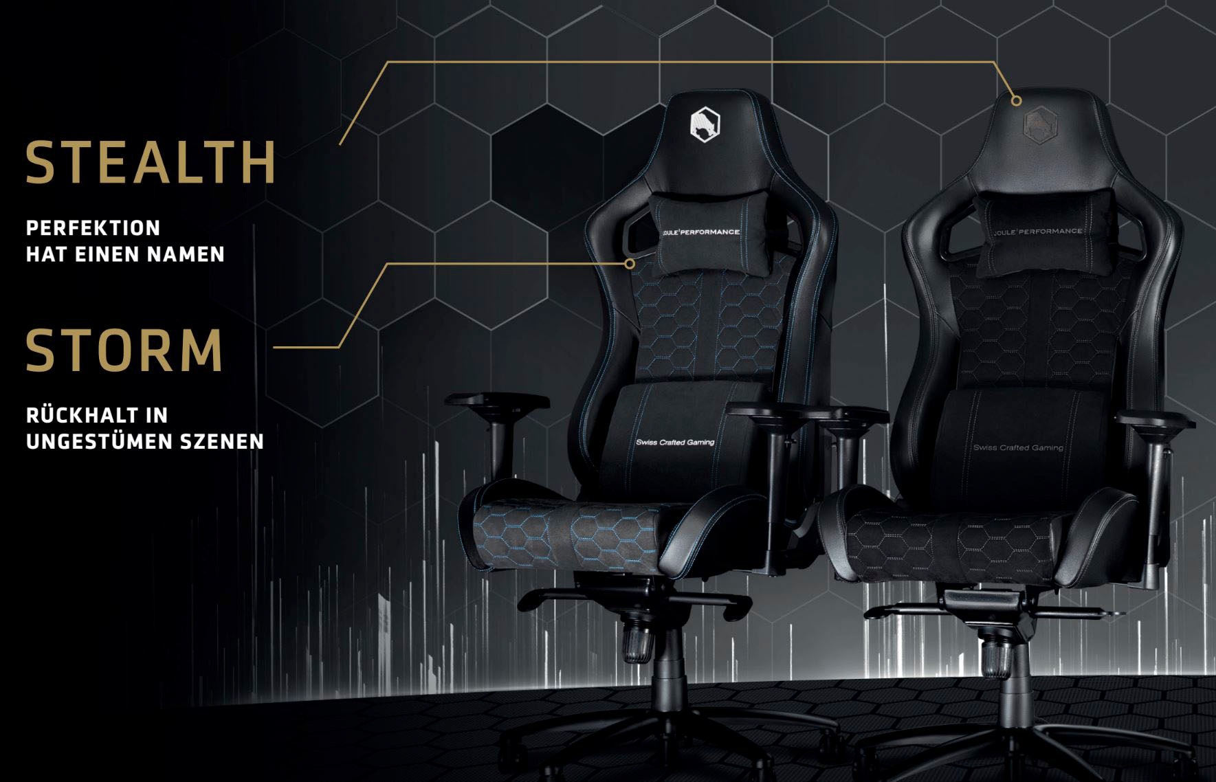 Joule Performance Gaming-Stuhl »Alcantara«, WERTIGES ECHTLEDER