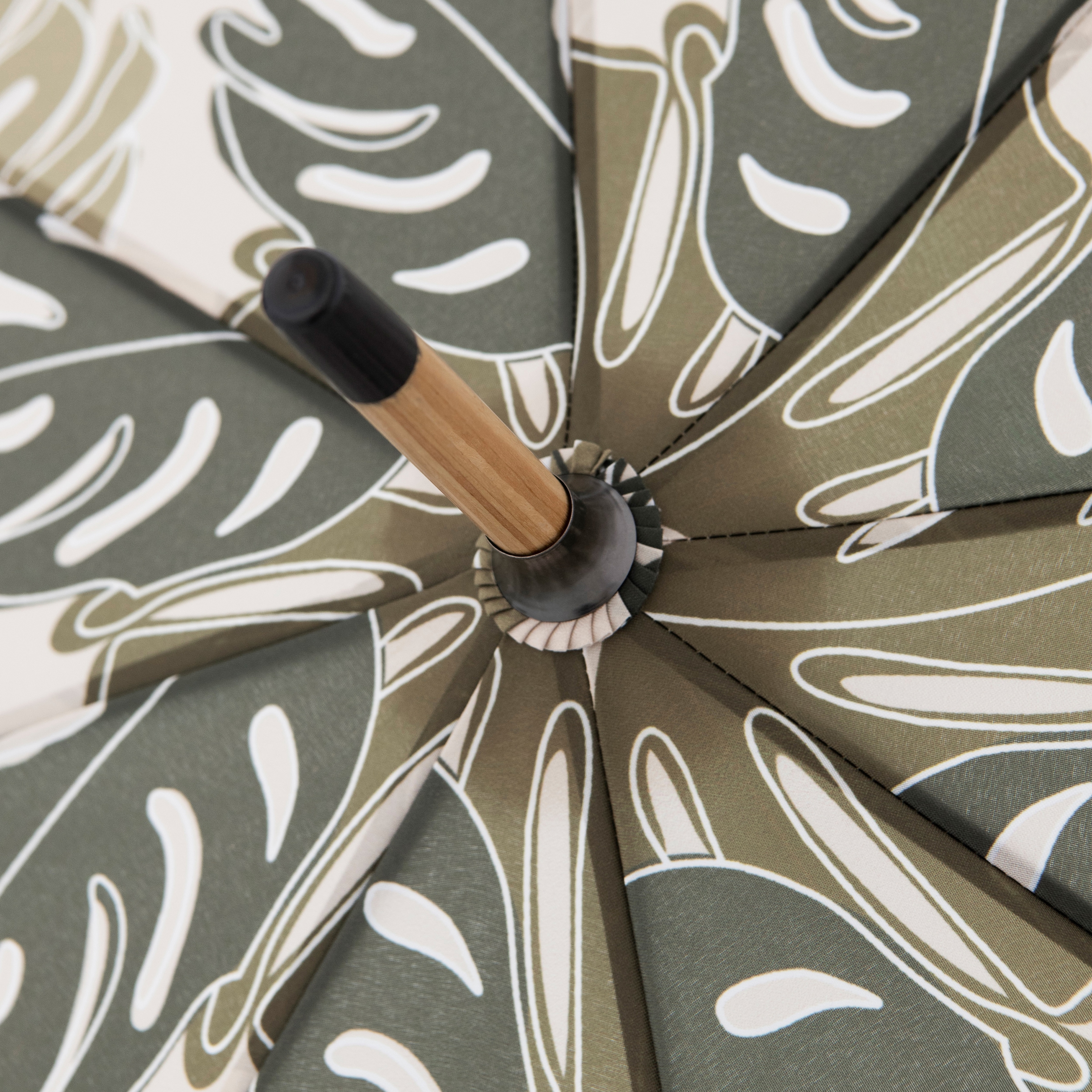 Long, »nature recyceltem aus doppler® Schirmgriff mit aus beige«, Material Stockregenschirm choice online bestellen Holz