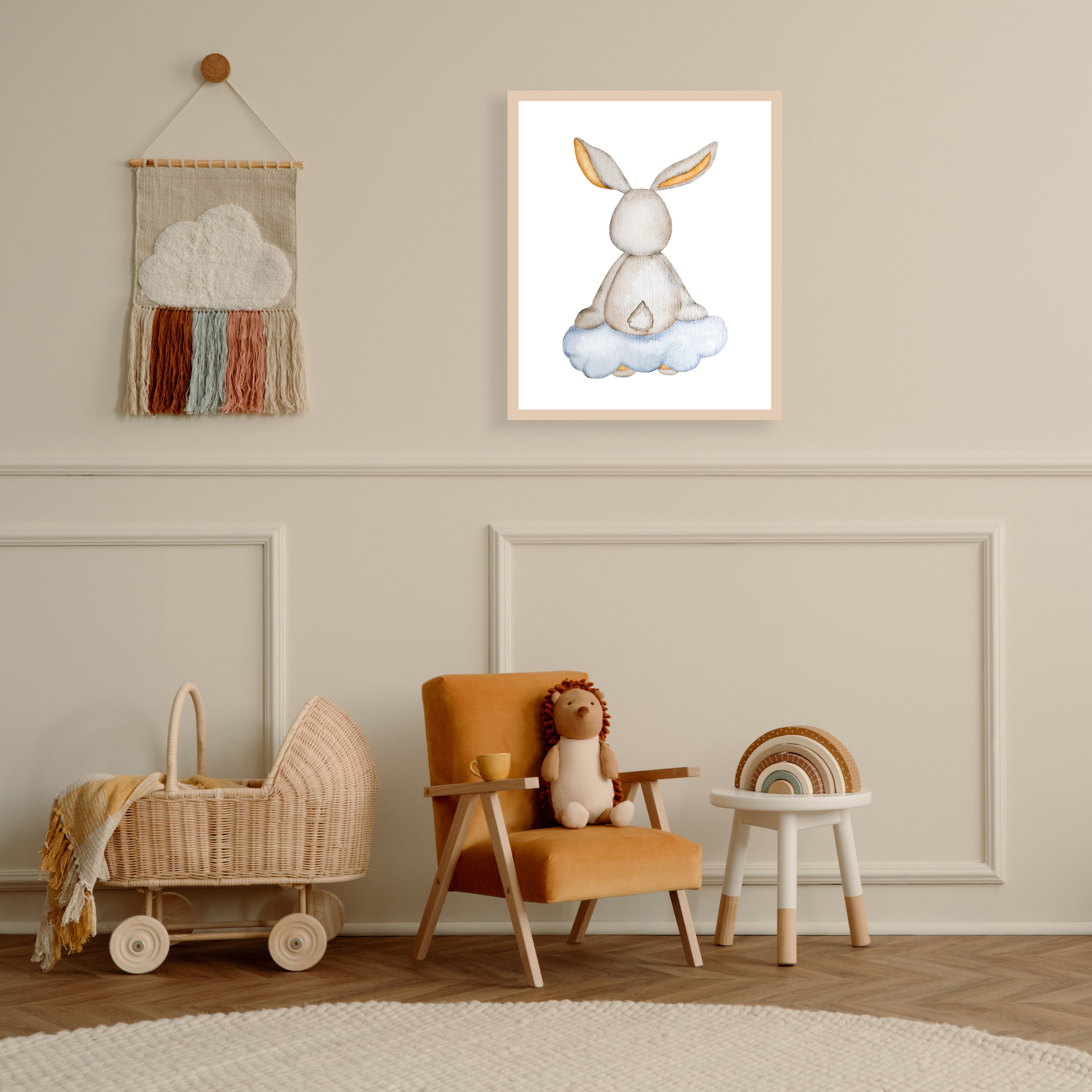Lüttenhütt Poster »Hase auf Wolke«, Fantasy-Hase-Hasen-Tiere, (1 St.), HD P günstig online kaufen