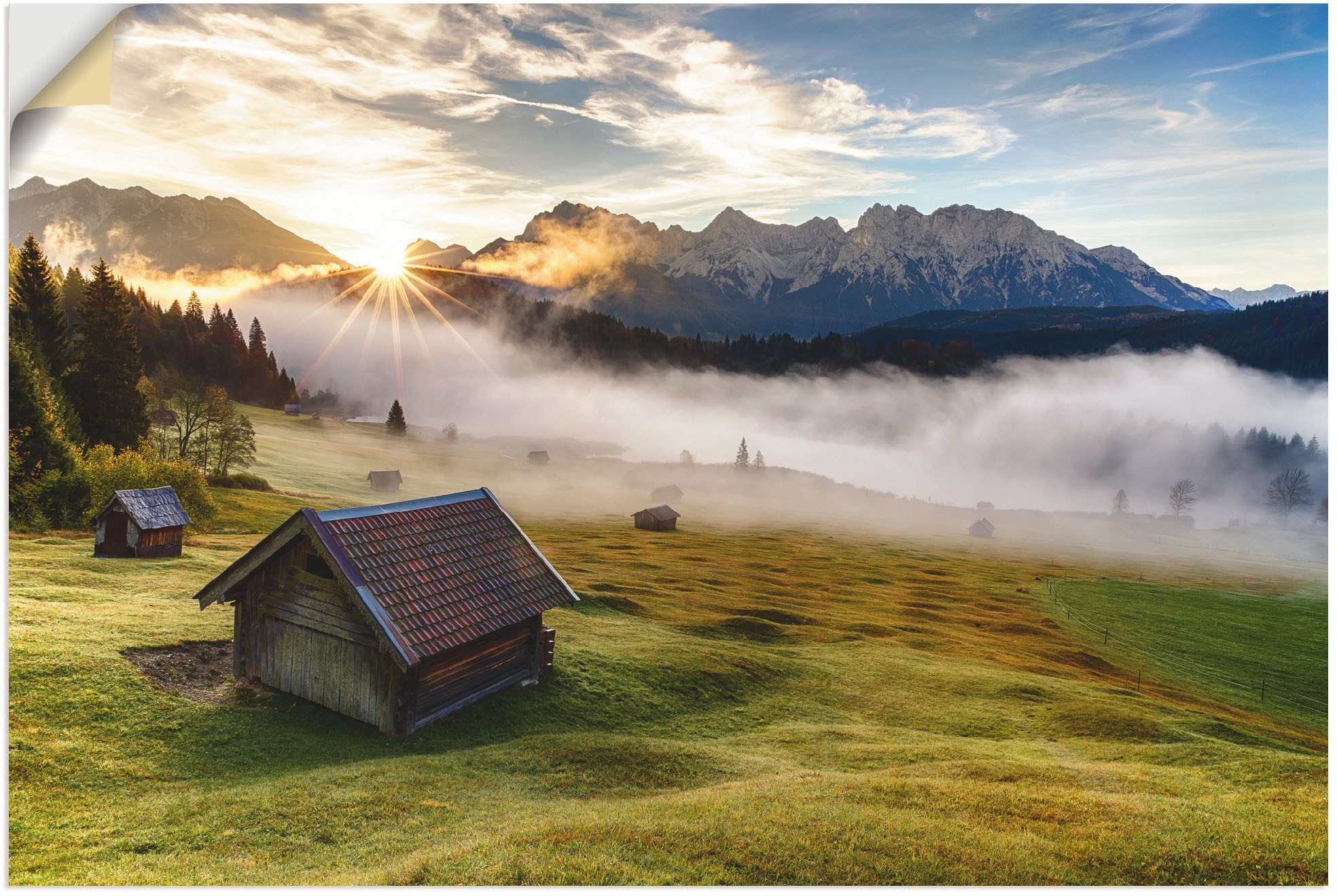 Artland Wandbild »Herbst in Bayern«, Berge & Alpenbilder, (1 St.), als Alub günstig online kaufen