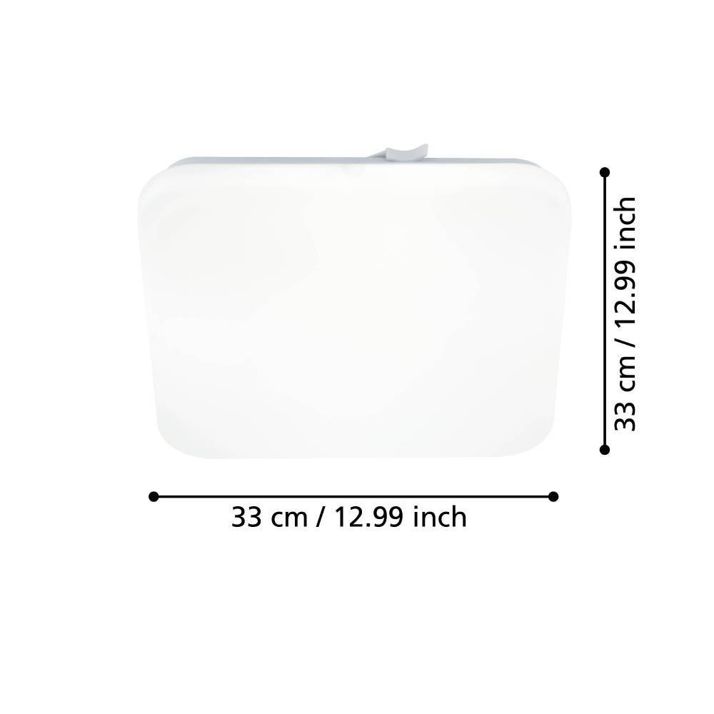 EGLO LED Deckenleuchte »FRANIA Deckenlampe, weiß, geringe Aufbauhöhe, 1x14,6 Watt, Büro, IP44«, 1 flammig, Leuchtmittel LED-Board | LED fest integriert, Wohzimmer, Küche, Esszimmer, Flur, modern, 1600 Lumen, 30x30x7cm