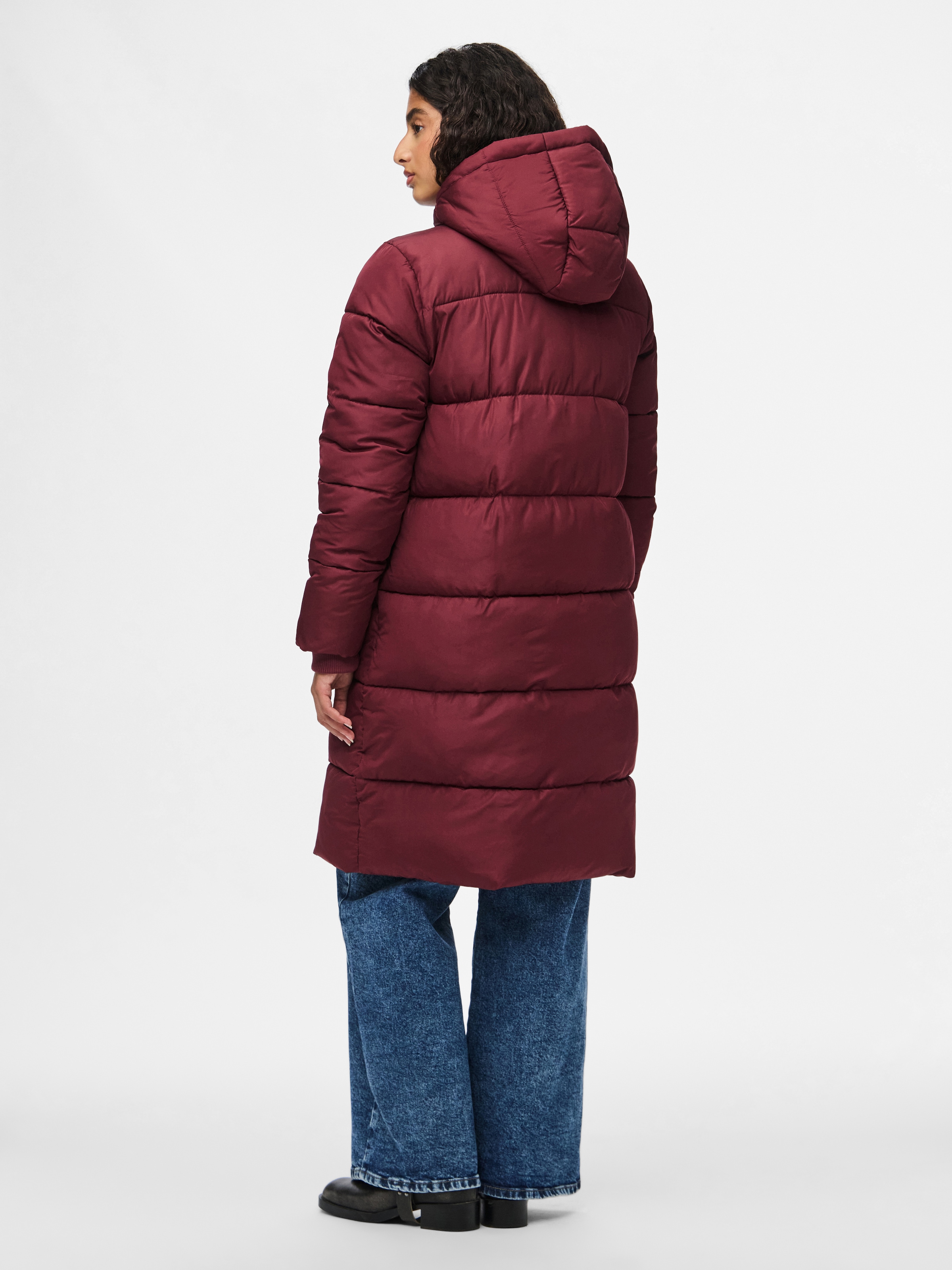 pieces Steppmantel »PCBEE NEW LONG PUFFER JACKET NOOS BC« Kunstfaser