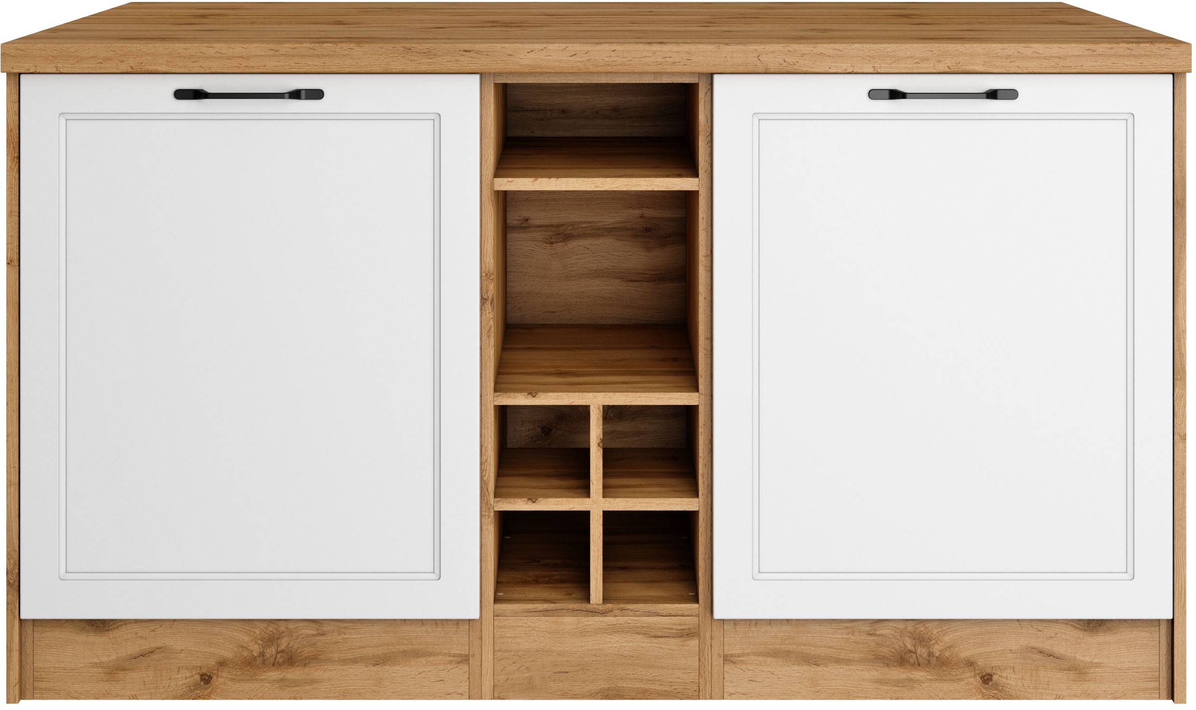 KOCHSTATION Kücheninsel »KS-Lana, Breite 153 cm« MDF-Fronten, Arbeitsplatte 38mm stark