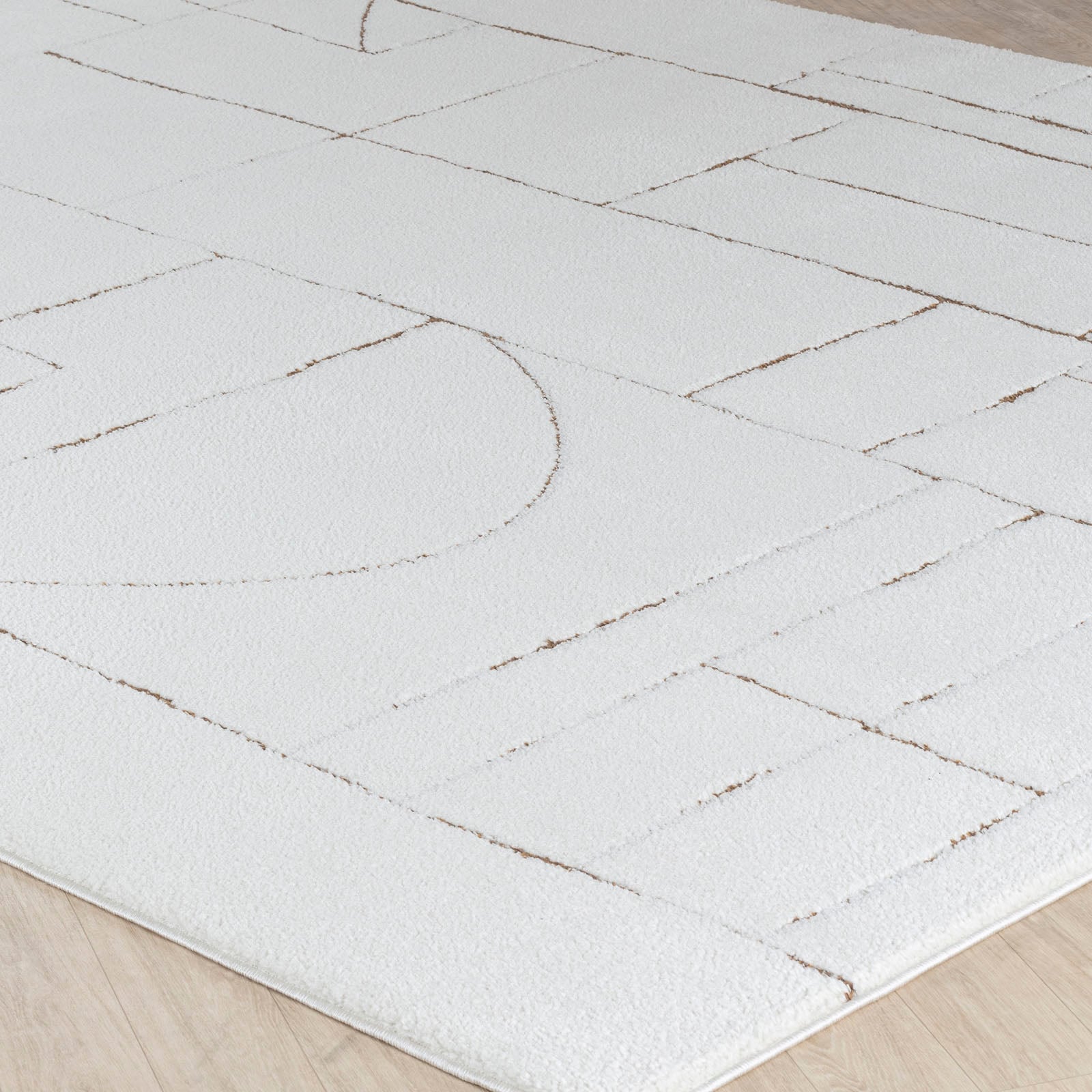 Livabliss Teppich »BUSAN«, rechteckig, 14 mm Höhe, Skandi Design, Modern Boho Kurzflor Wohnzimmerteppich, Schlafzimmer