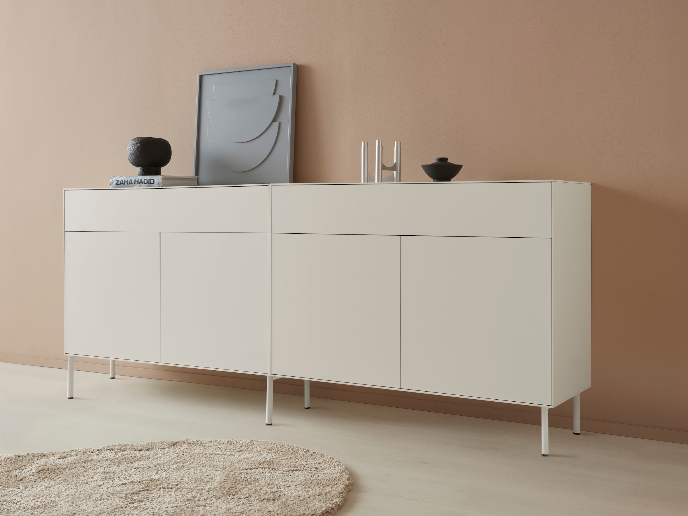 LeGer Home by Lena Gercke Sideboard »Essentials«, Breite: 112cm, MDF lackiert, Push-to-open-Funktion