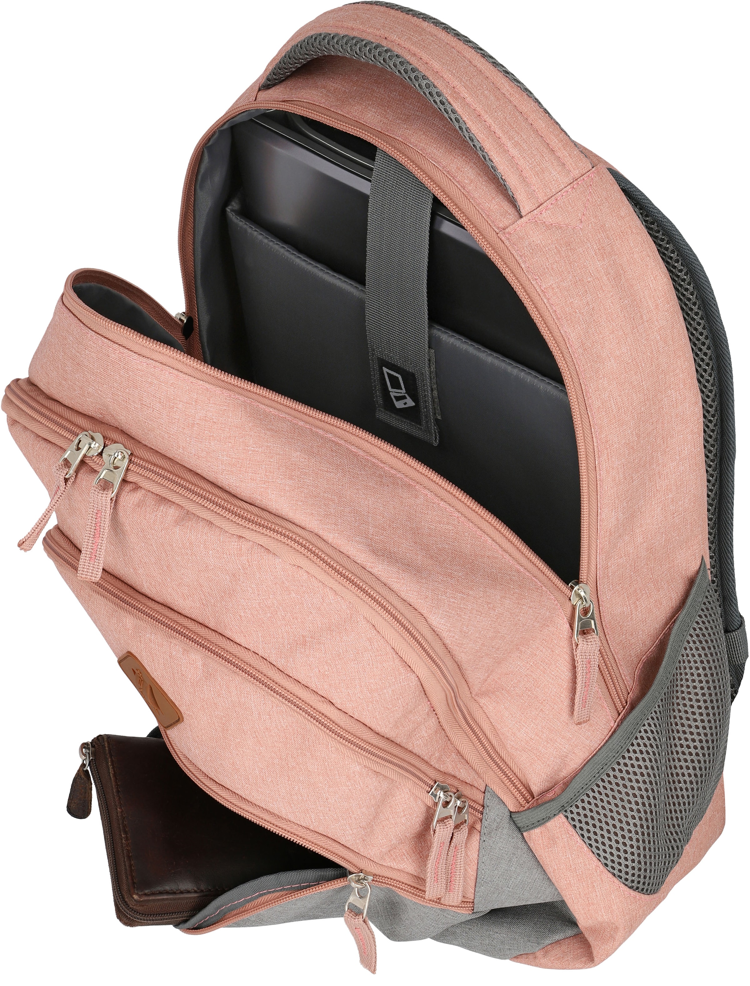 travelite Laptoprucksack »BASICS Melange«, Freizeitrucksack Arbeitsrucksack Schulrucksack Reiserucksack