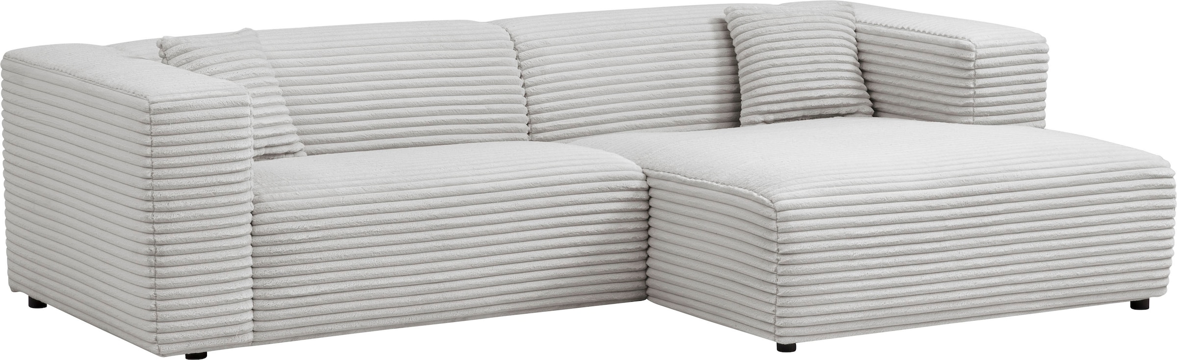 andas Polsterecke »BAKELS, Ecksofa-Set mit Hocker, L-Form mit Schlaffunktion«, Ecksofa-Set (incl. Hocker) im trendigen Megacord