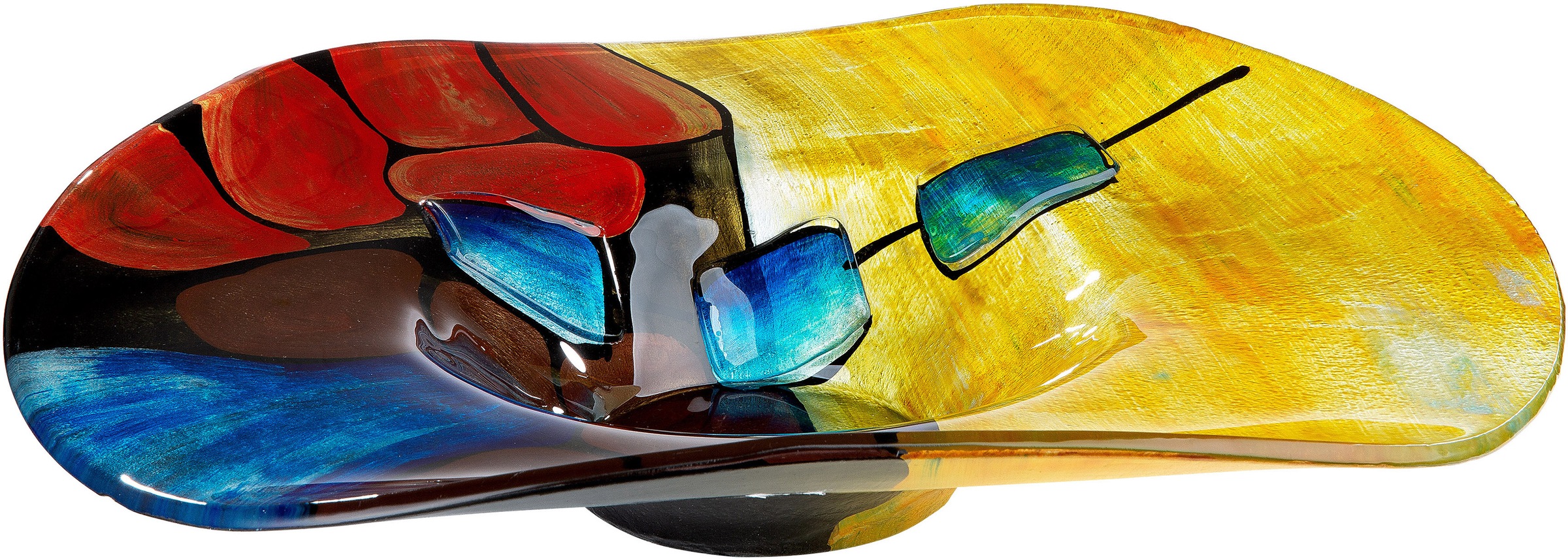 CASABLANCA BY GILDE Dekoschale »Murano« durchgefärbt; handgefertigt mehrfarbig