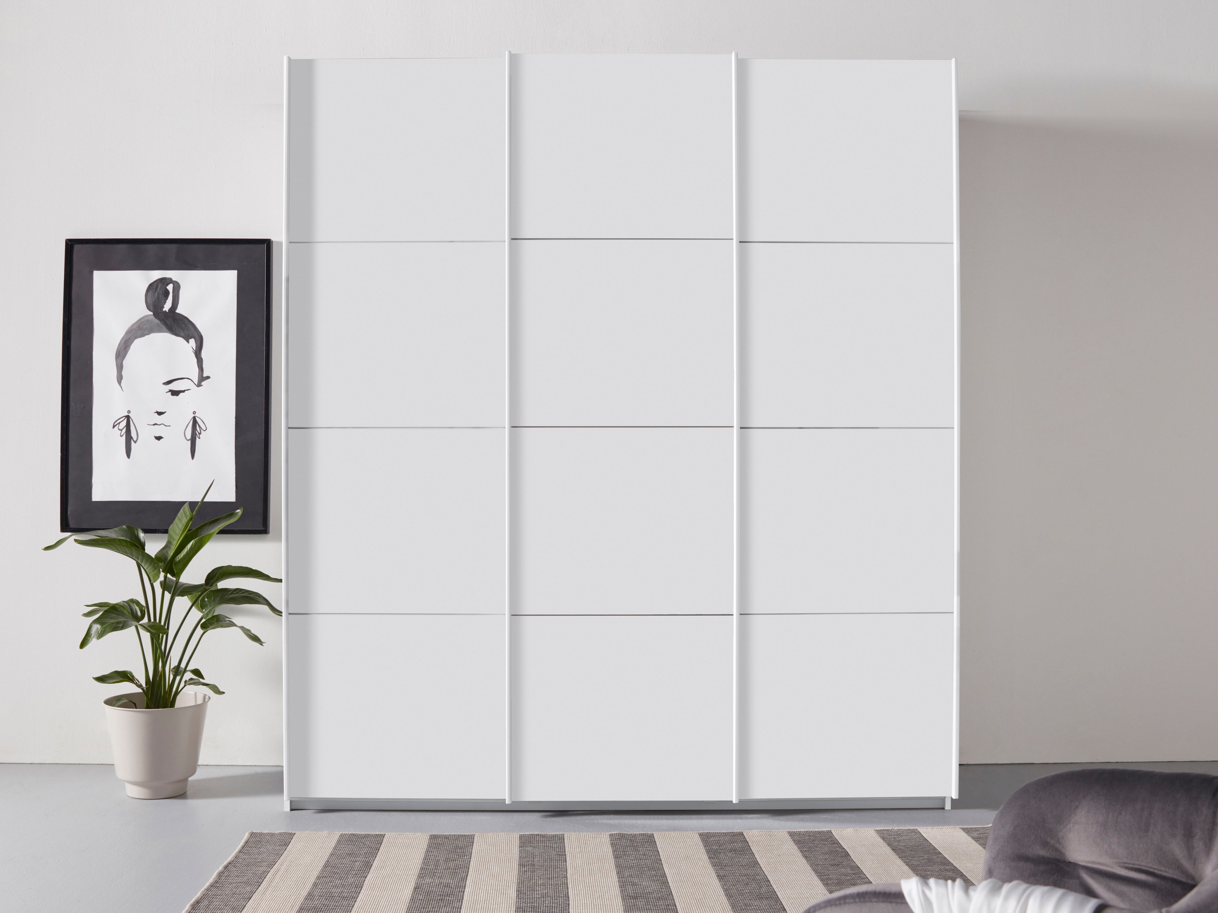 rauch Schwebetürenschrank »Kleiderschrank Schrank Garderobe TOPSELLER OTELI inkl. Inneneinteilung«, mit 3 Innenschubladen sowie zusätzlichen Einlegeböden MADE IN GERMANY