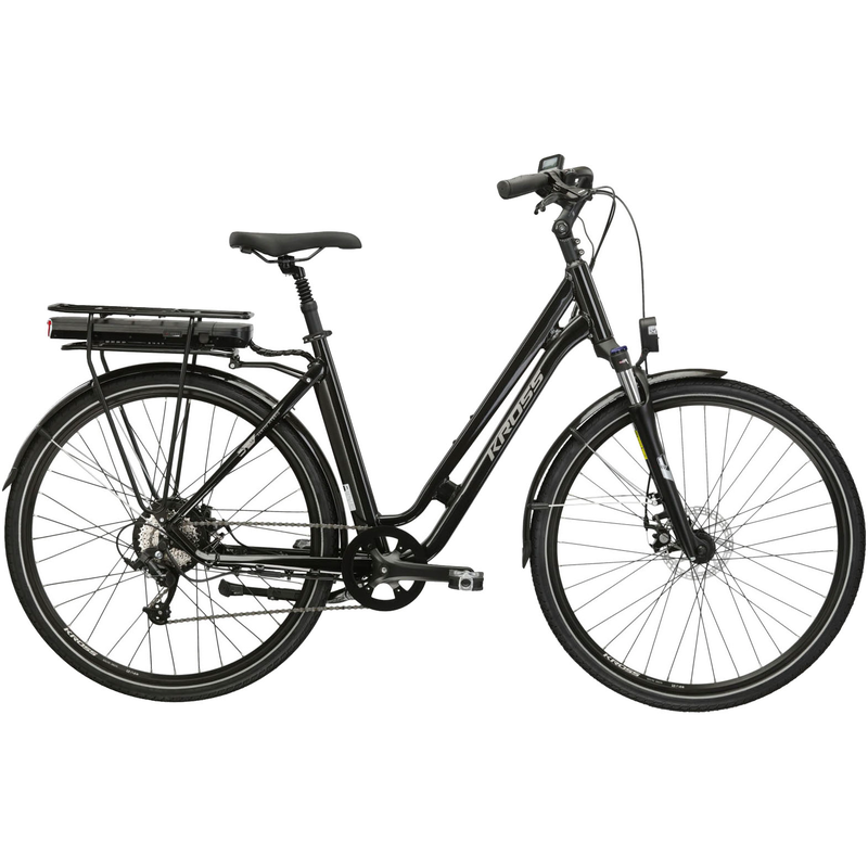 KROSS »E-Citybike Sentio Hybrid 1.0 28 Zoll schwarz« 8 Gang microSHIFT M26S Schaltwerk Kettenschaltung Heckmotor 250 W Pedelec, Elektrofahrrad für...