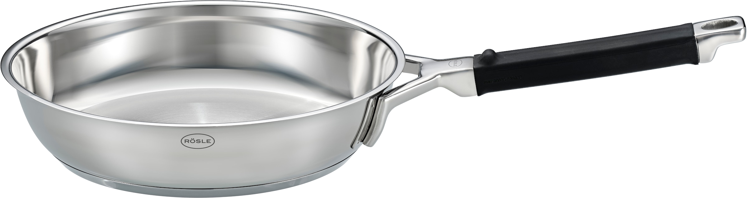 RÖSLE Bratpfanne »SILENCE PRO«, Edelstahl 18/10, (1 tlg.), natürliche Quarzversiegelung ohne PTFE/PFAS, Induktion