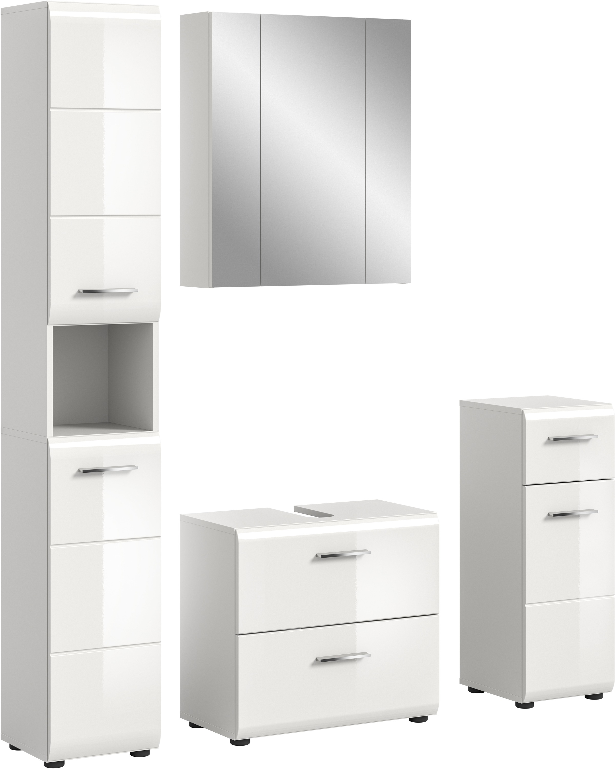 INOSIGN Badezimmer-Set Set, 4 Stk. tlg. Florenz, Badkombination 4-tlg., Wei günstig online kaufen