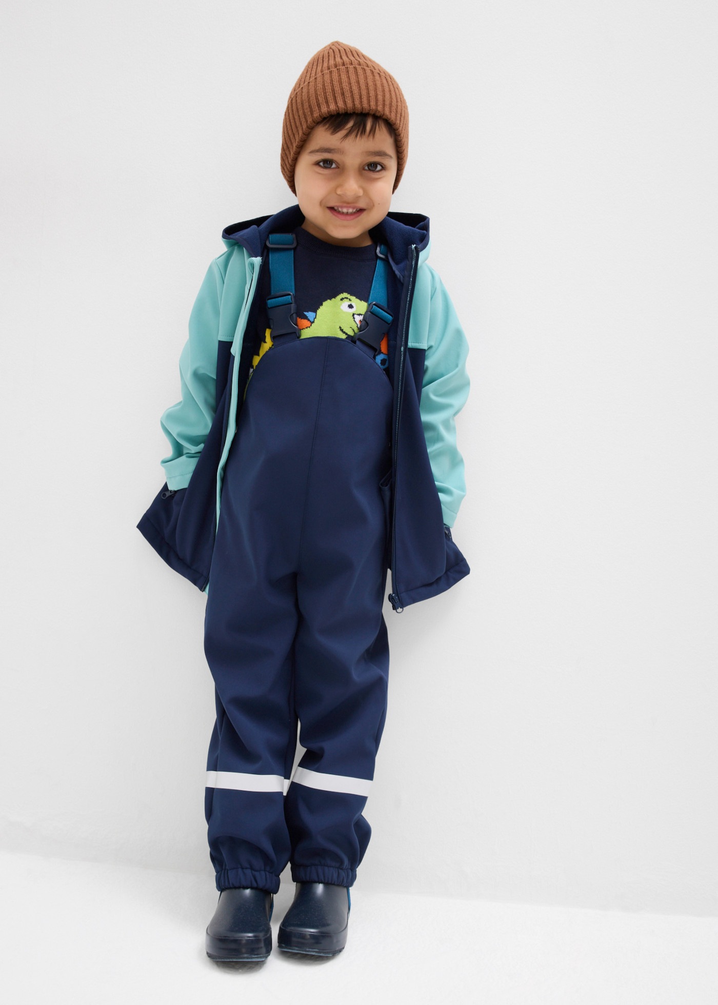 bonprix Softshelljacke mit Thermo-Ausstattung, für Jungen, aus Polyester und Elasthan