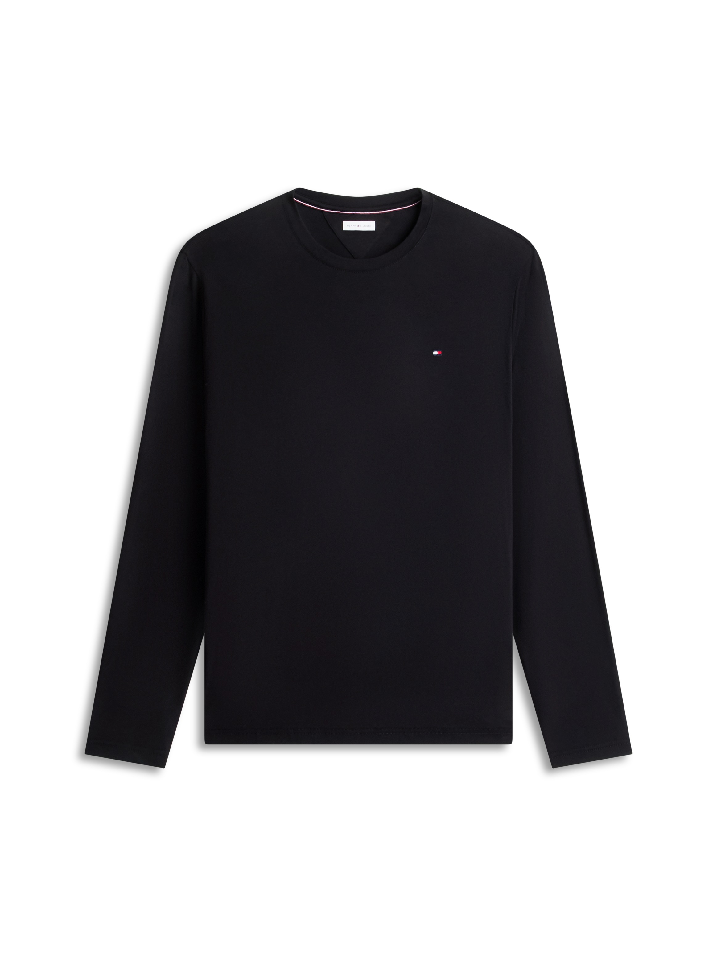 Tommy Hilfiger Big & Tall Longsleeve »BT-STRETCH SLIM FIT TEE-B mit Rundhals und Logo« unifarben, casual, slim fit, Baumwollmix, Rundhals, große Größen