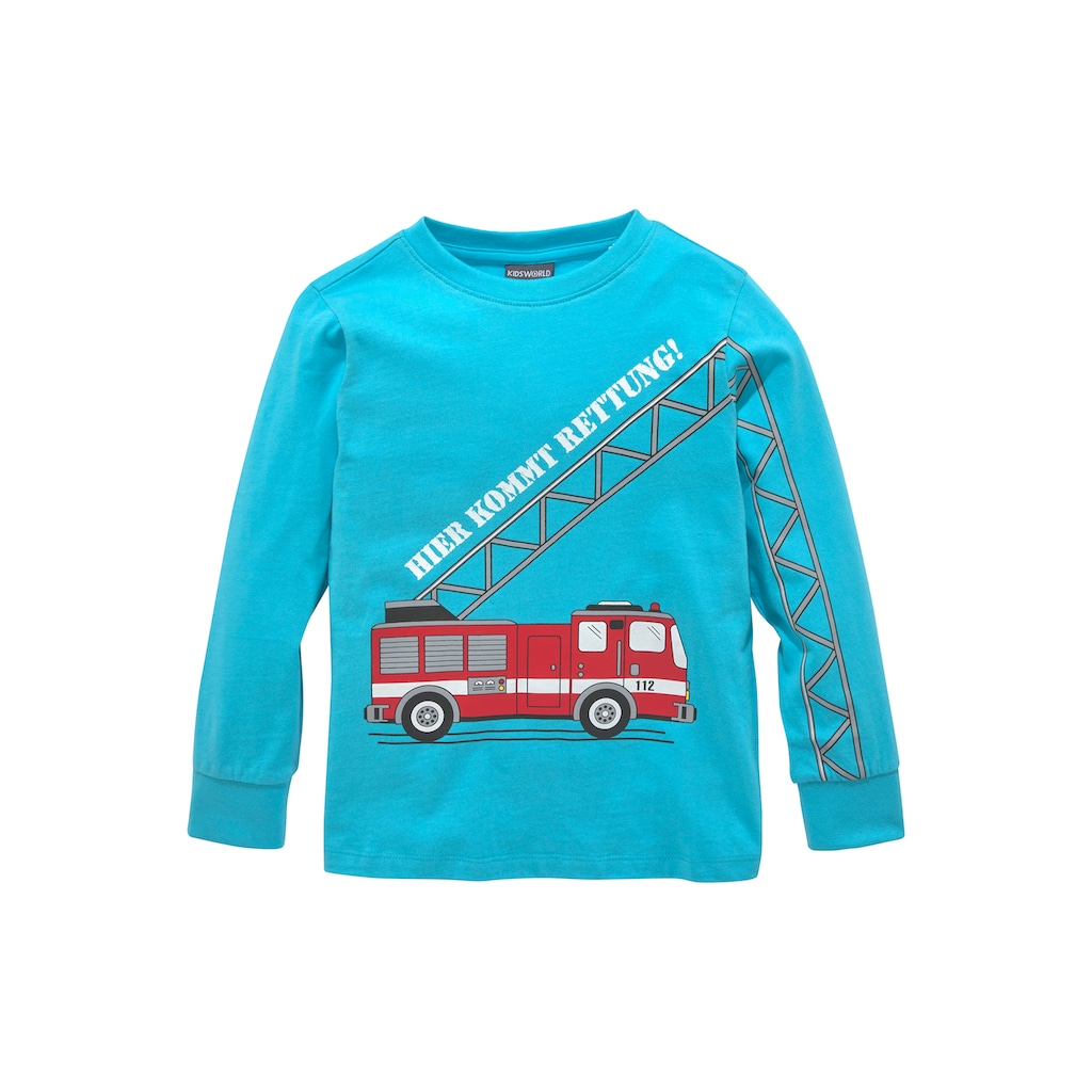 KIDSWORLD Langarmshirt »HIER KOMMT RETTUNG«