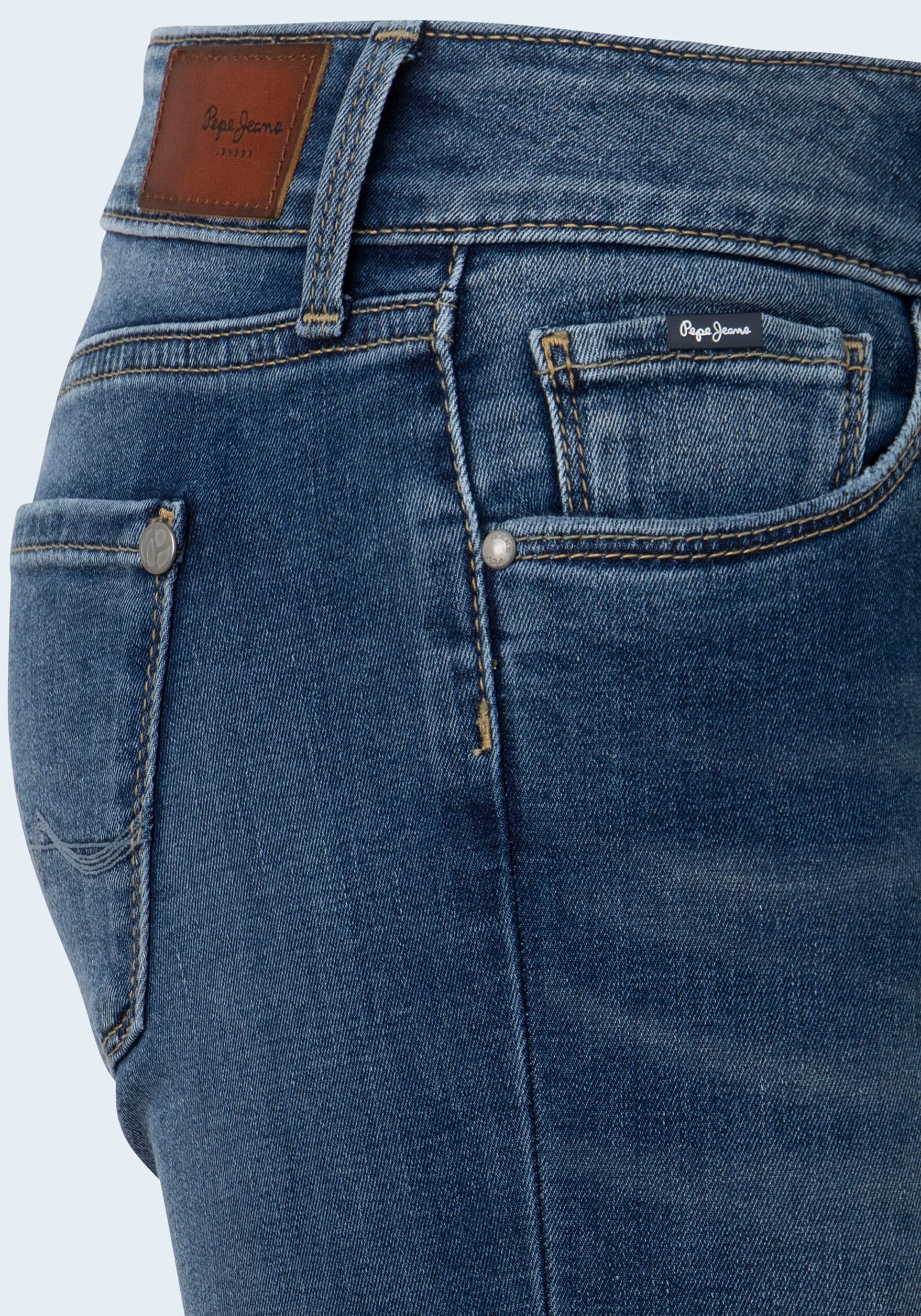 Pepe »SOHO«, bequem kaufen mit im Bund Jeans Skinny-fit-Jeans und Stretch-Anteil 1-Knopf 5-Pocket-Stil