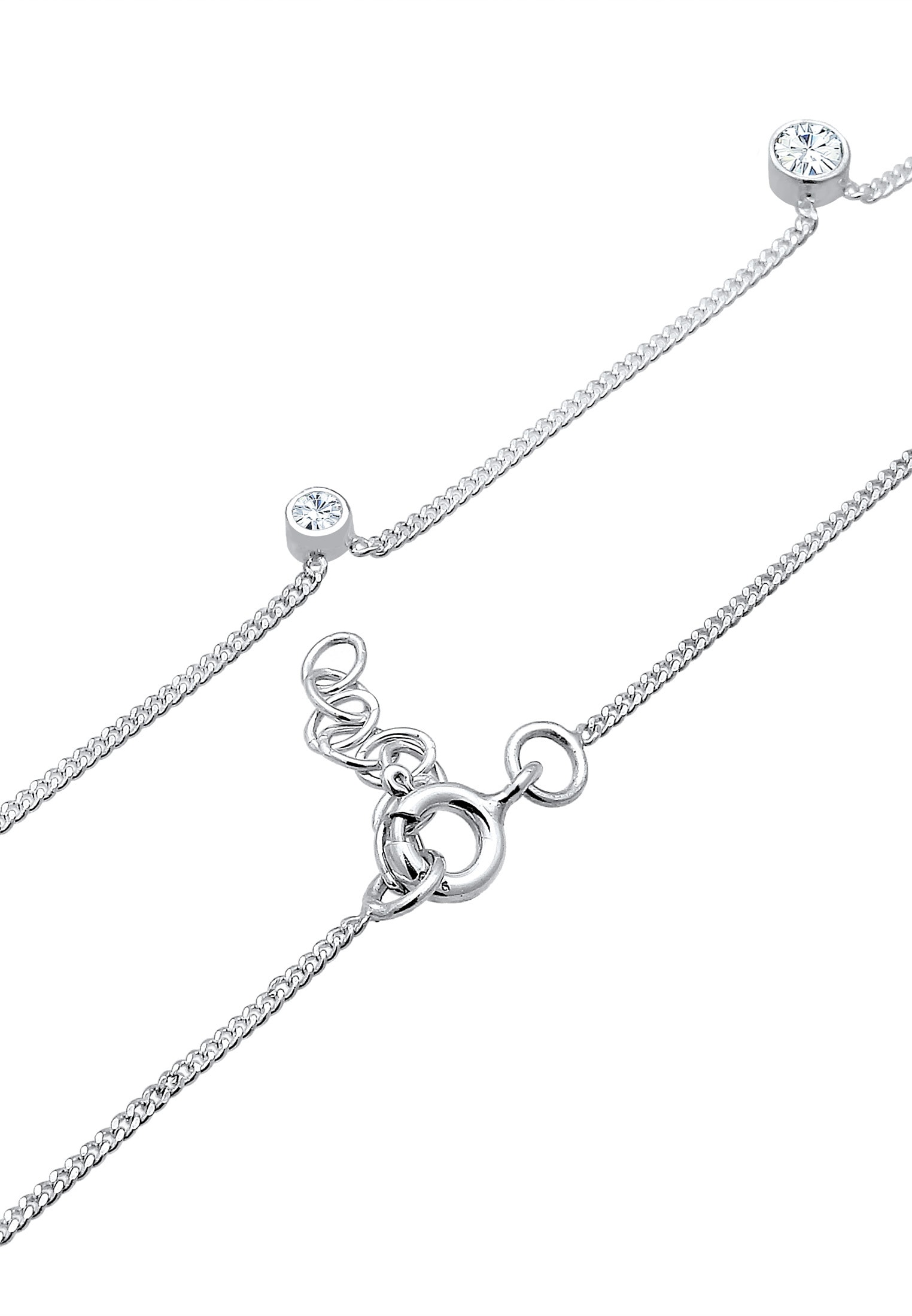 Elli Collierkettchen »Weiß 925 Sterling Silber, mit Kristallen von Swarovski®«