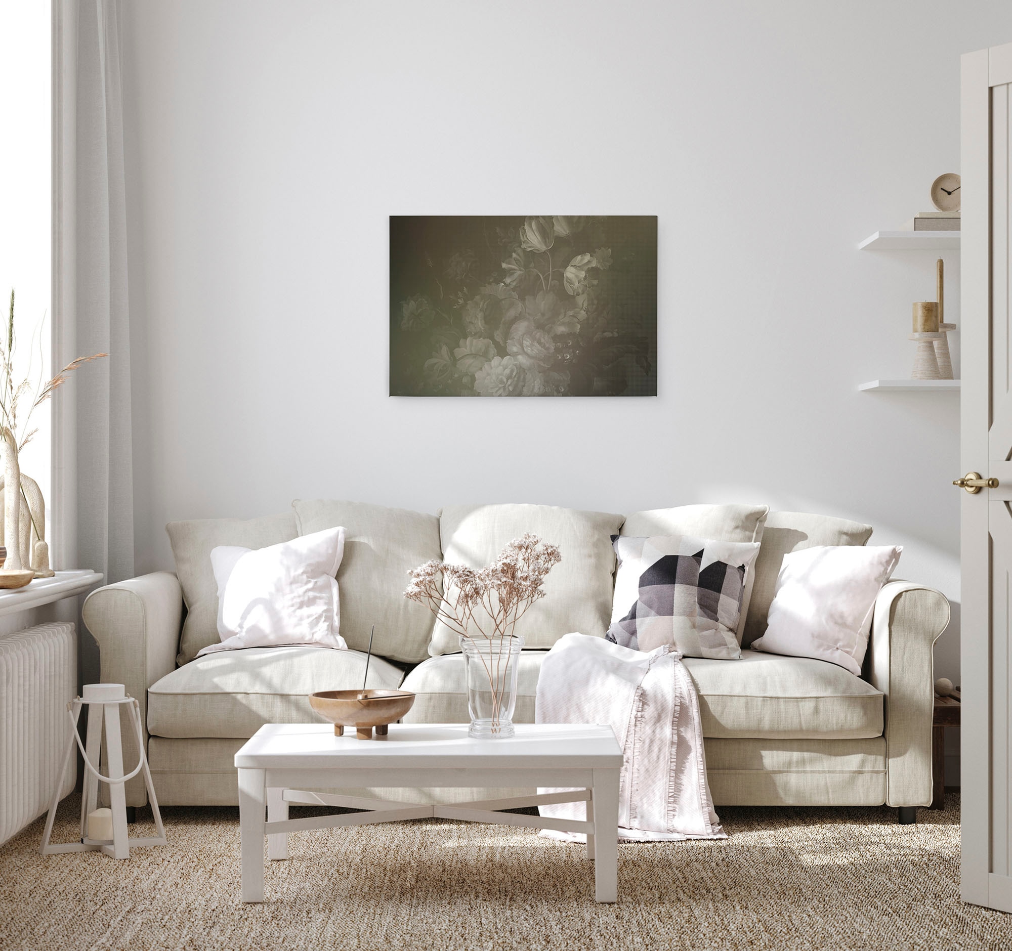 A.S. Création Leinwandbild »dutch pastel 4«, Kunst-Blumen-Kinder, (1 St.), Keilrahmen Bild Floral Rosen Leinwand-Bild Wohnzimmer modern Wandbild
