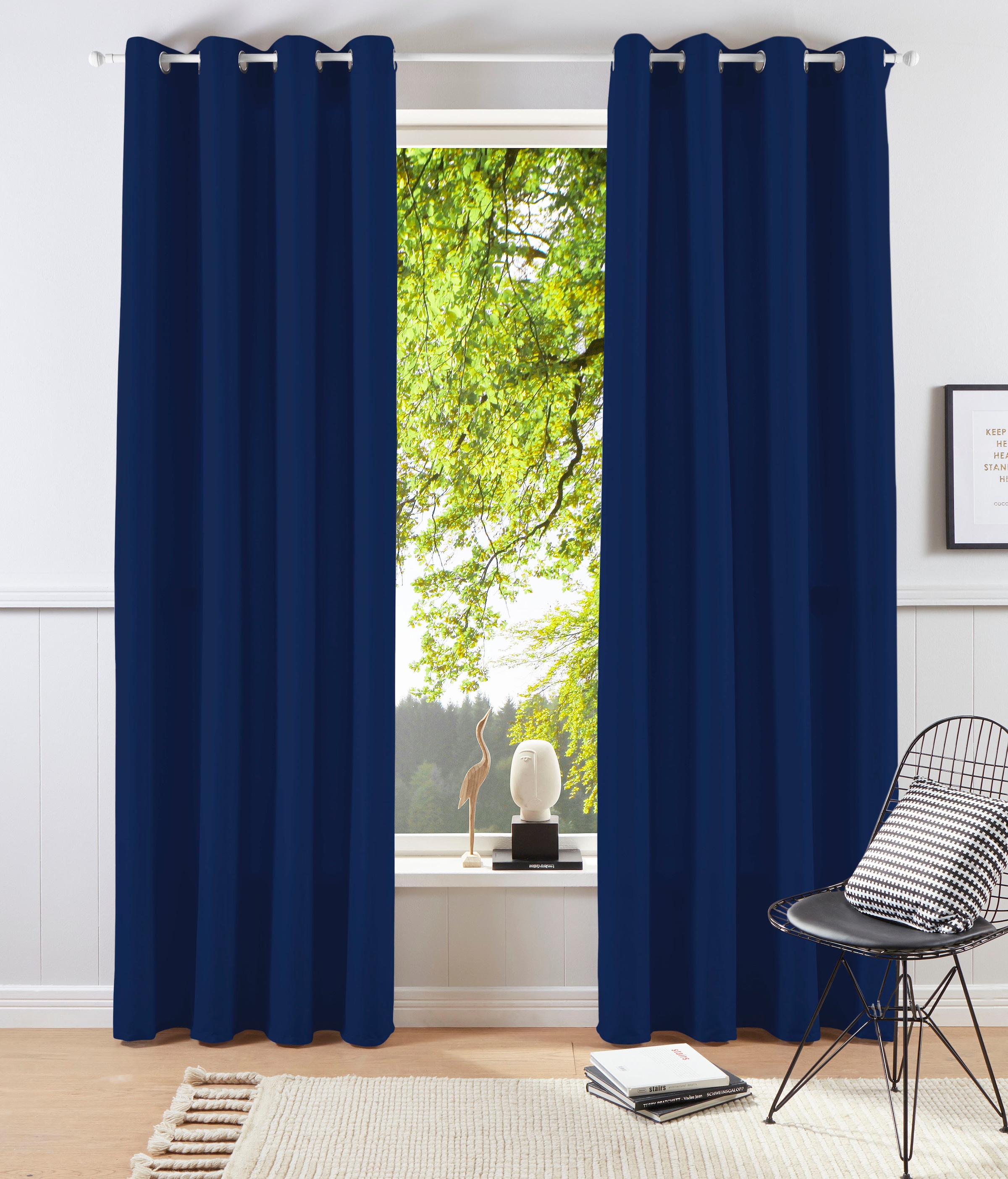 Bruno Banani Vorhang »Lagan« Ösen 2 Stk. tlg. 2-er Set, gewebt, Microfaser, günstig online kaufen