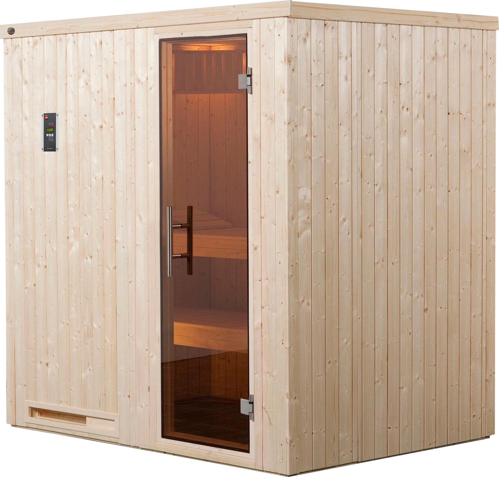 weka Sauna »Halmstad« Set,  7,5 kW Bio-Ofen mit digitaler Steuerung