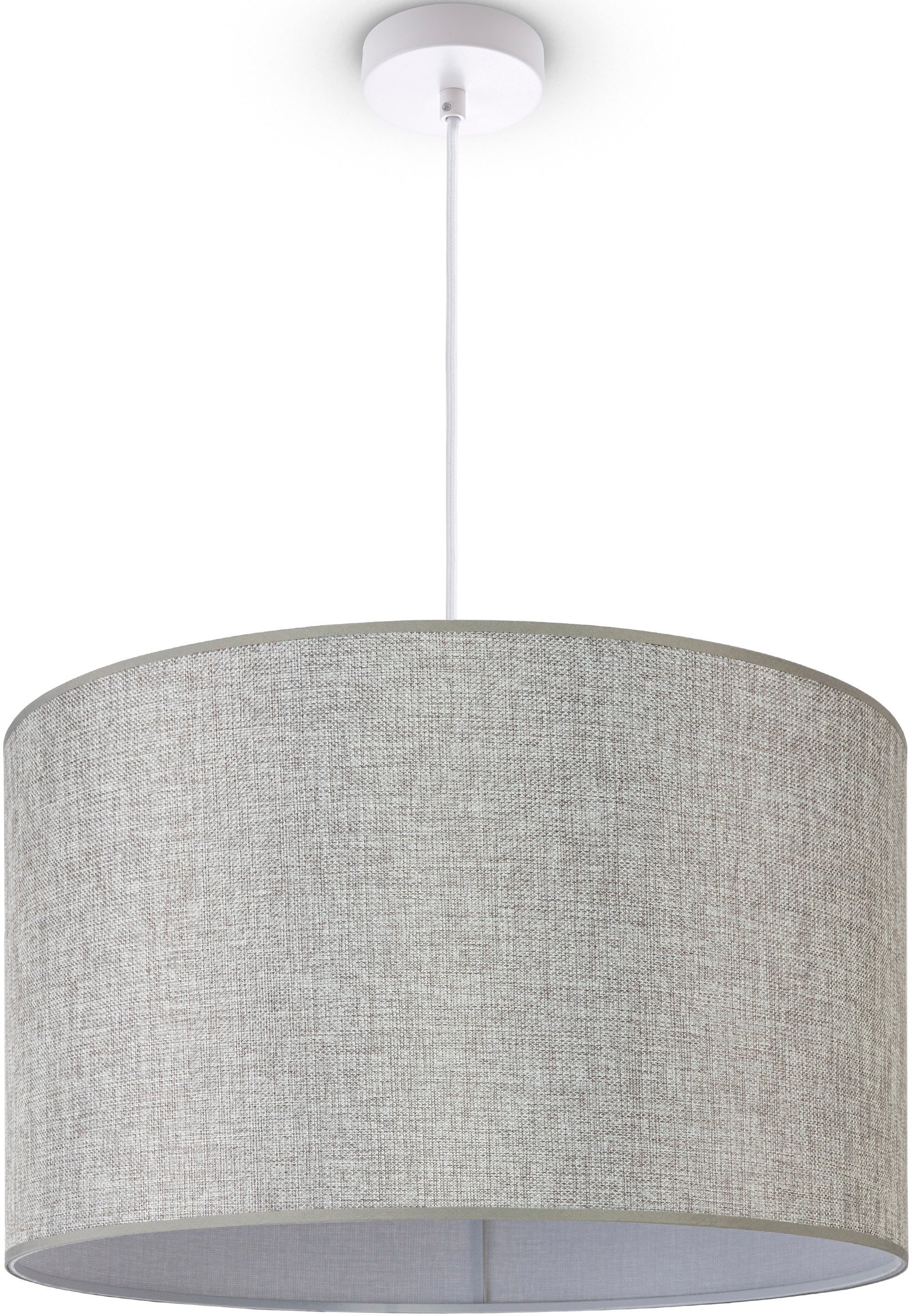 Paco Home Pendelleuchte »HUGO CANVAS UNI COLOR«, Leuchtmittel E27   ohne Le günstig online kaufen