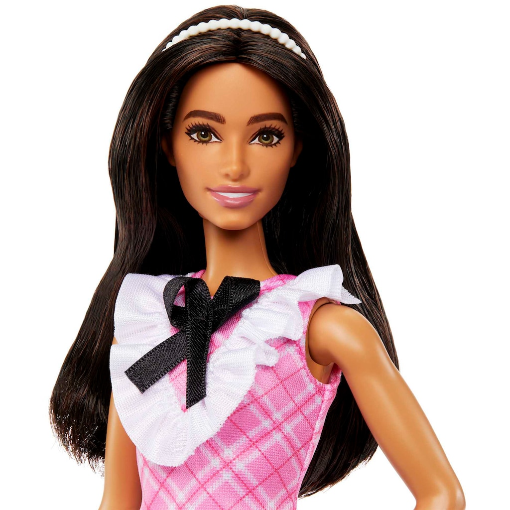 Barbie Anziehpuppe »Fashionistas mit schwarzem Haar und Karokleid«