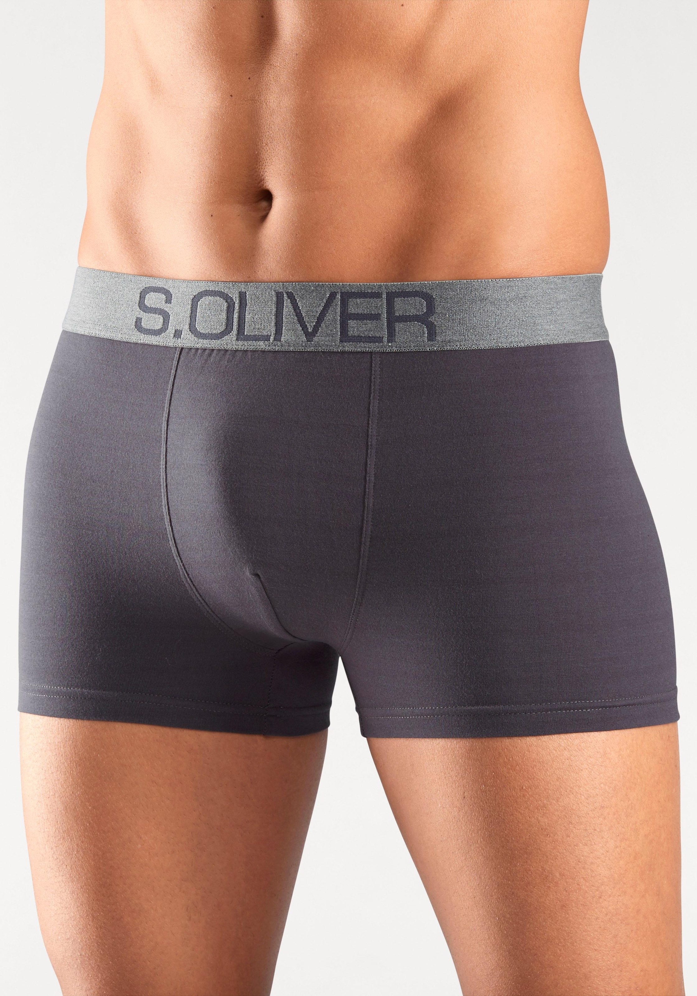 s.Oliver Boxer »Boxershorts für Herren«, (Packung, 4 St.), mit kontrastfarbenem Webbund