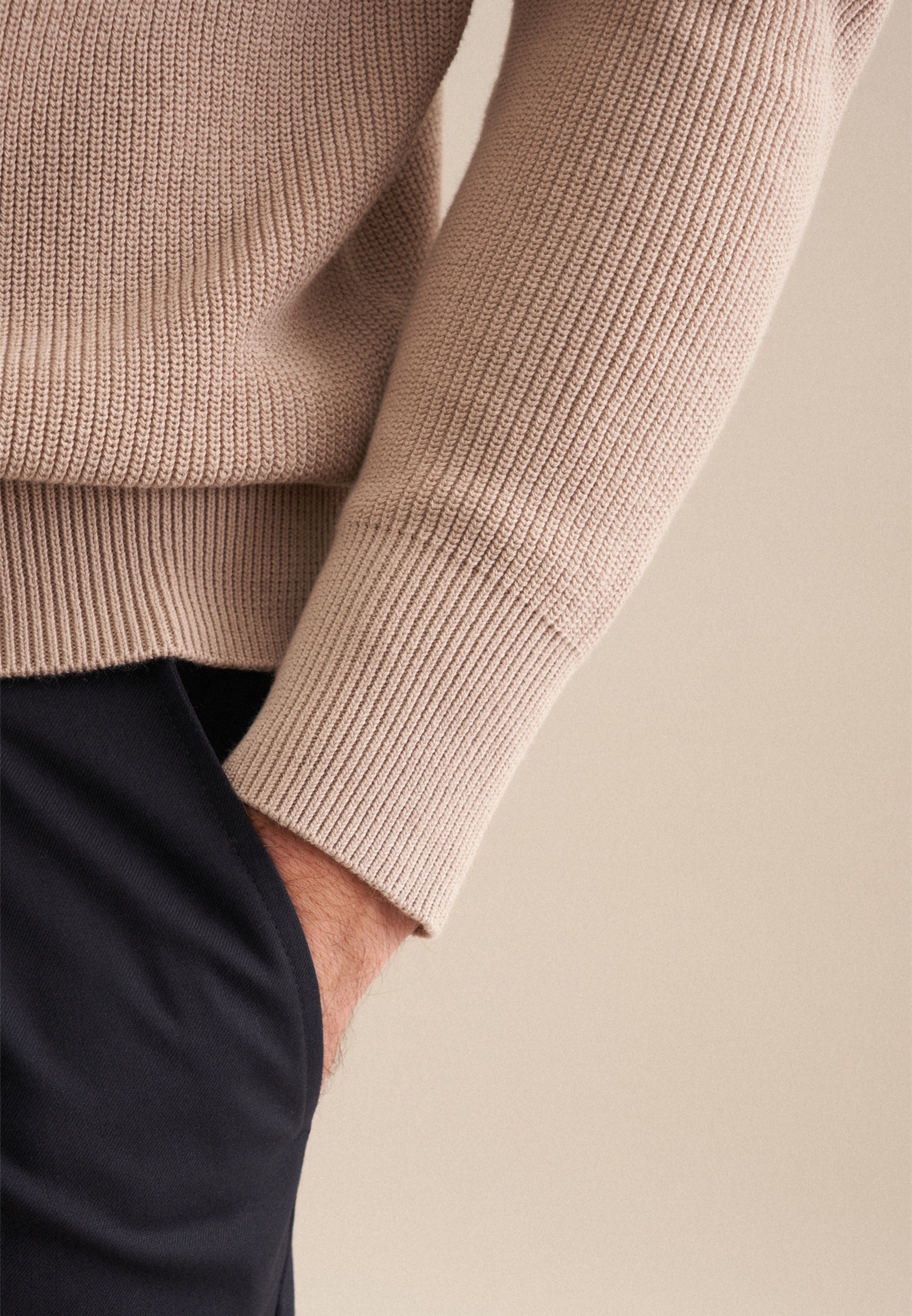 seidensticker Strickpullover, Rundhals Uni