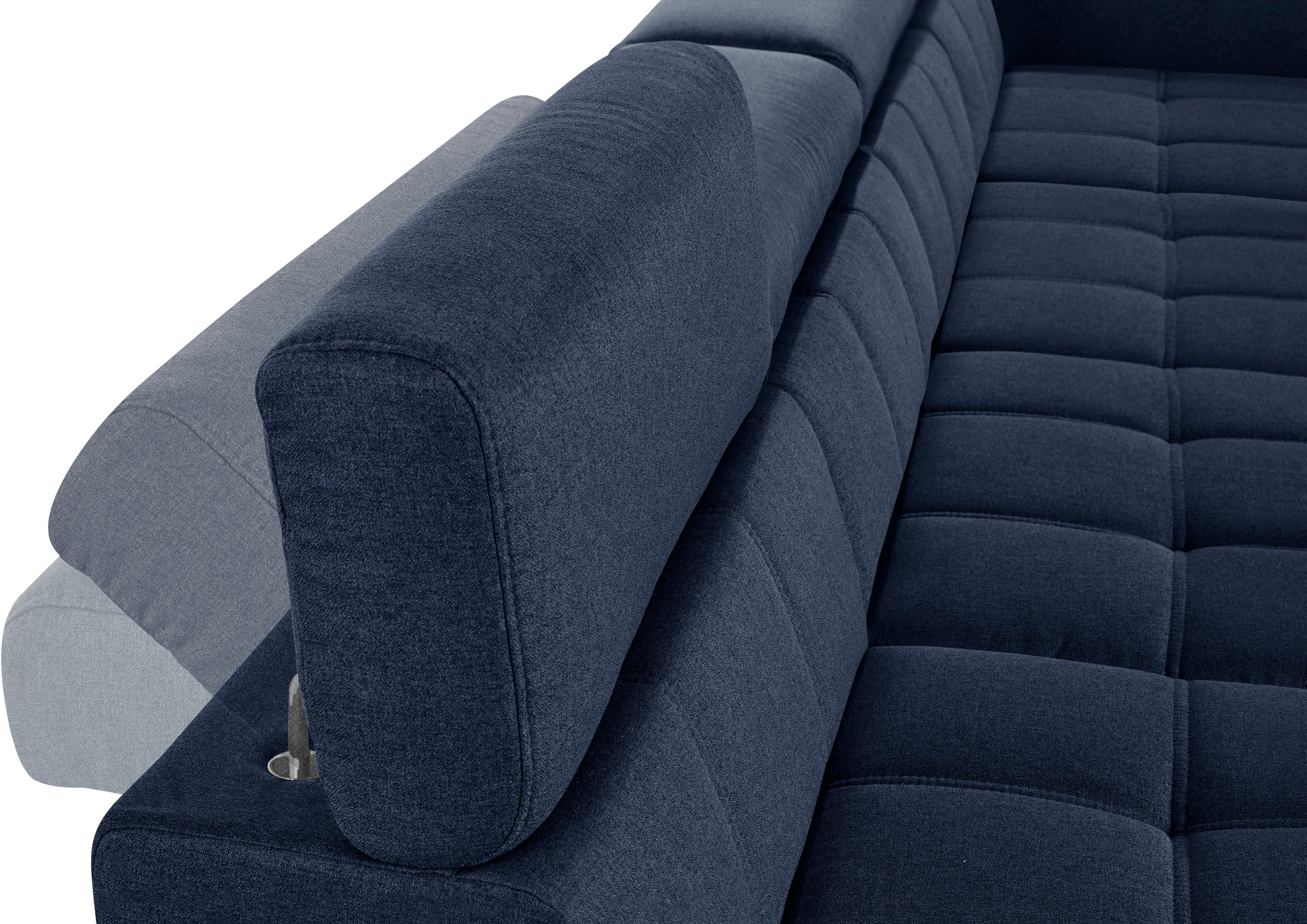 DOMO collection Wohnlandschaft »Cunelli tolle Sitznähte als Designelement, fester Sitzkomfort, U-Form«, wahlweise mit Kopfteilverstellung, bodenfrei