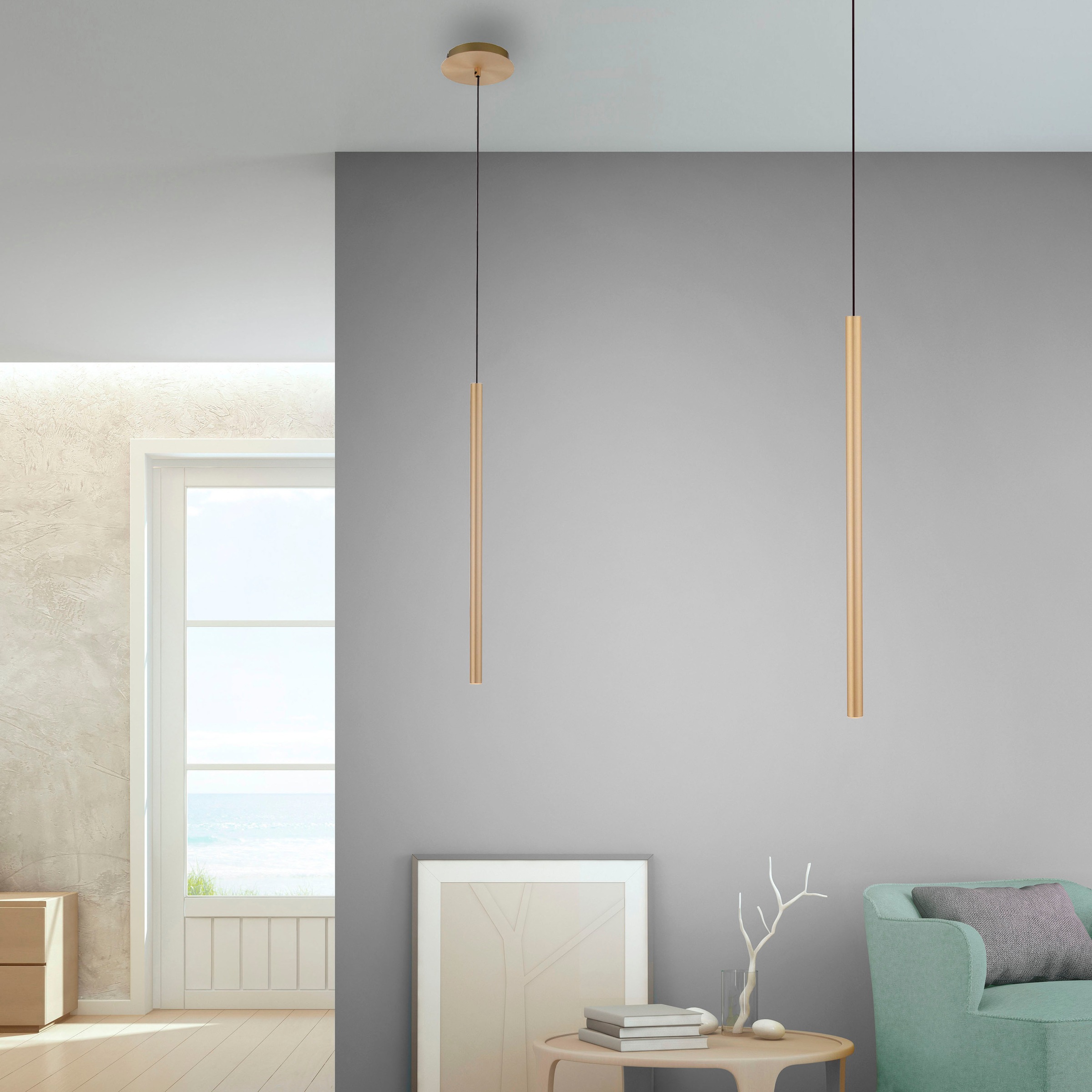 Paul Neuhaus Pendelleuchte »FLUTE«, 1 flammig, Leuchtmittel LED-Board   LED günstig online kaufen