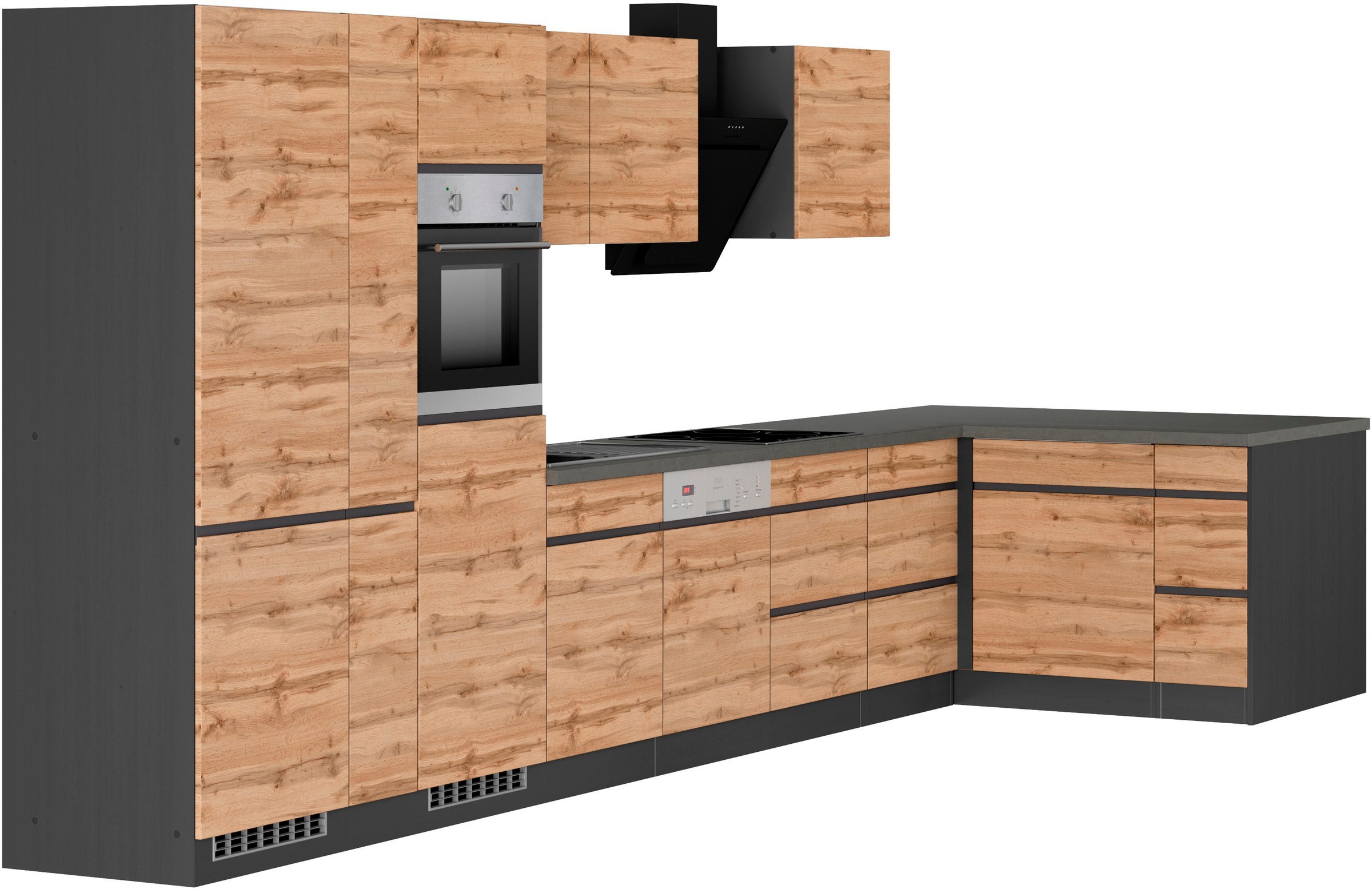 KOCHSTATION Winkelküche "KS-Riesa", Stellbreite 490/153 cm, ohne E-Geräte günstig online kaufen