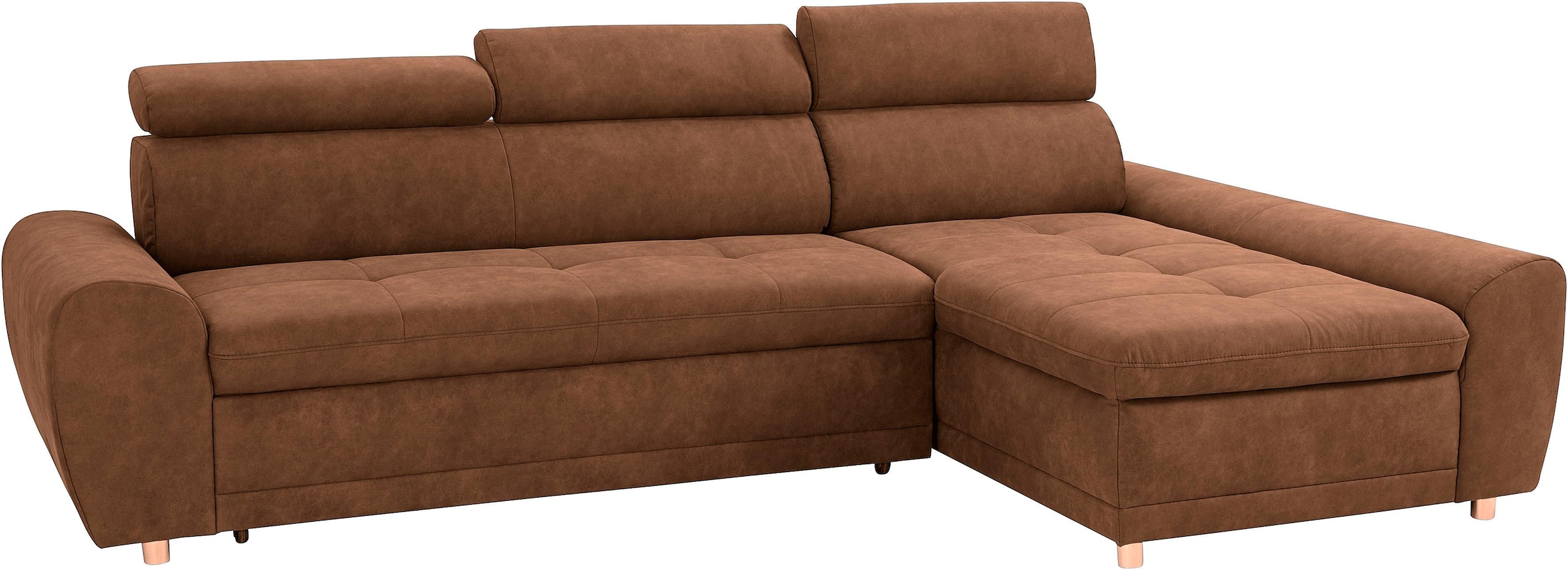 sit&more Ecksofa »Riva L-Form«, inklusive Kopteilverstellung, wahlweise mit Bettfunktion