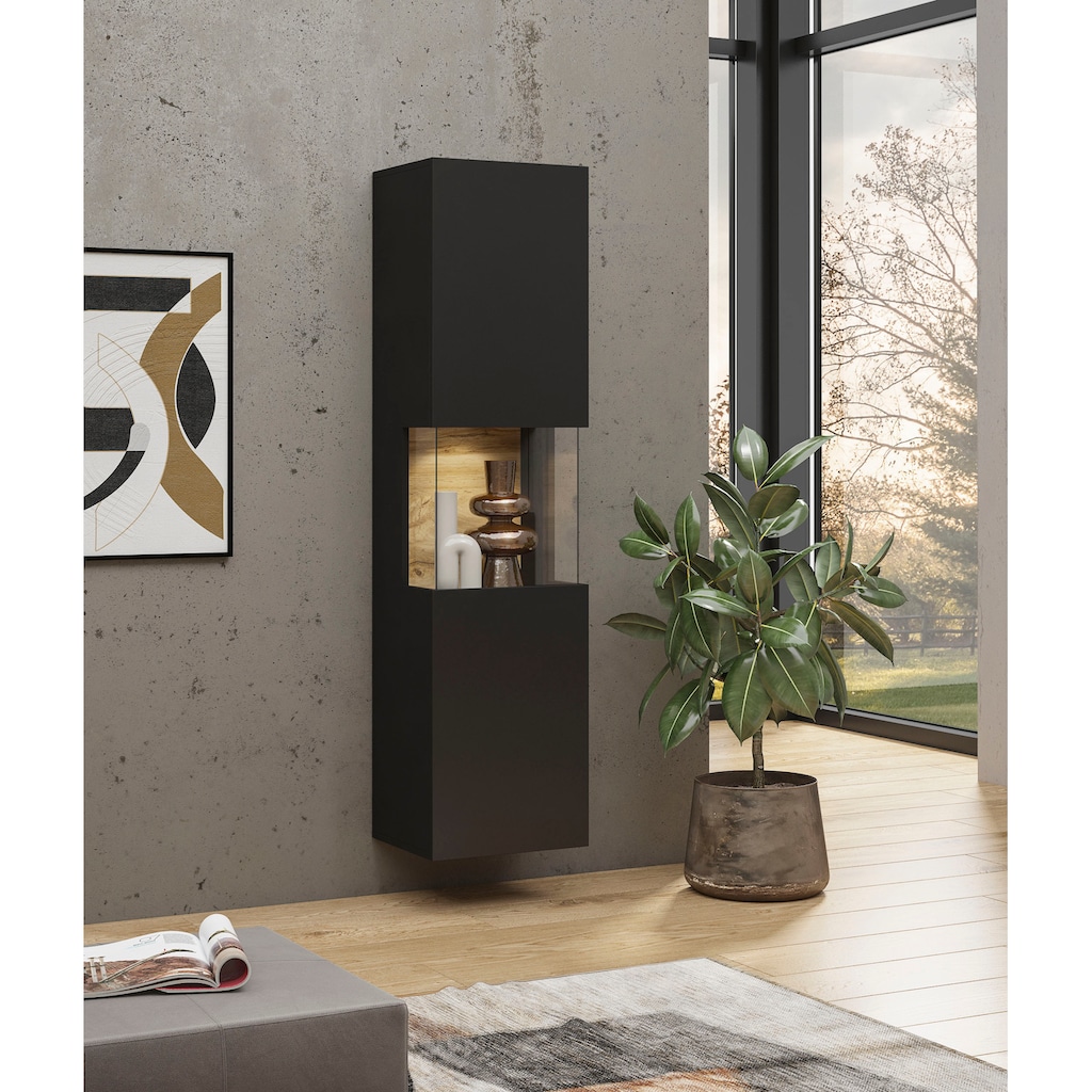 Helvetia Vitrine »Ava«, Höhe 140 cm mit Seitenverglasung