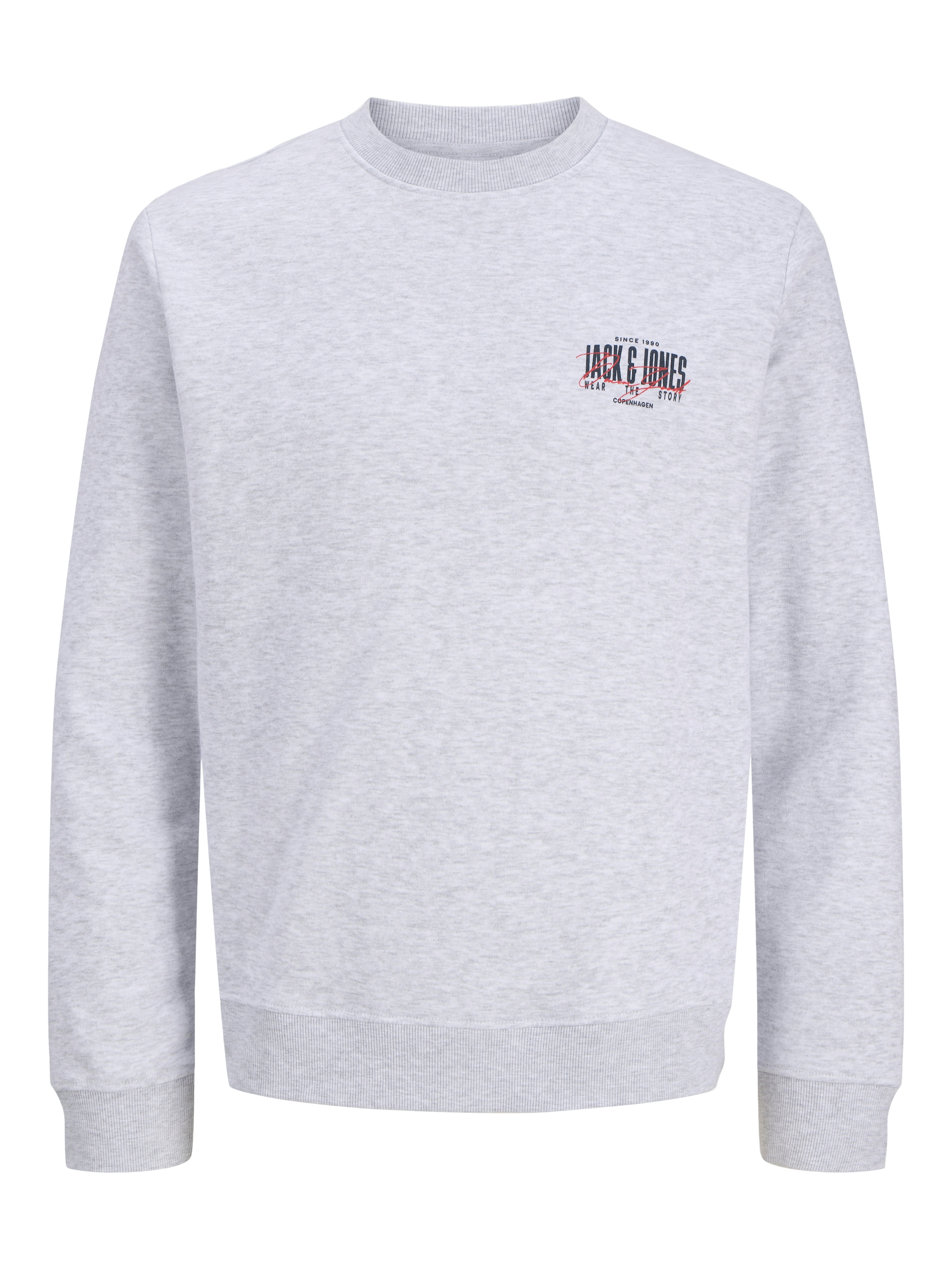 Jack & Jones Sweatshirt »JJAERO SWEAT CREW NECK«, Materialmix, regular fit
