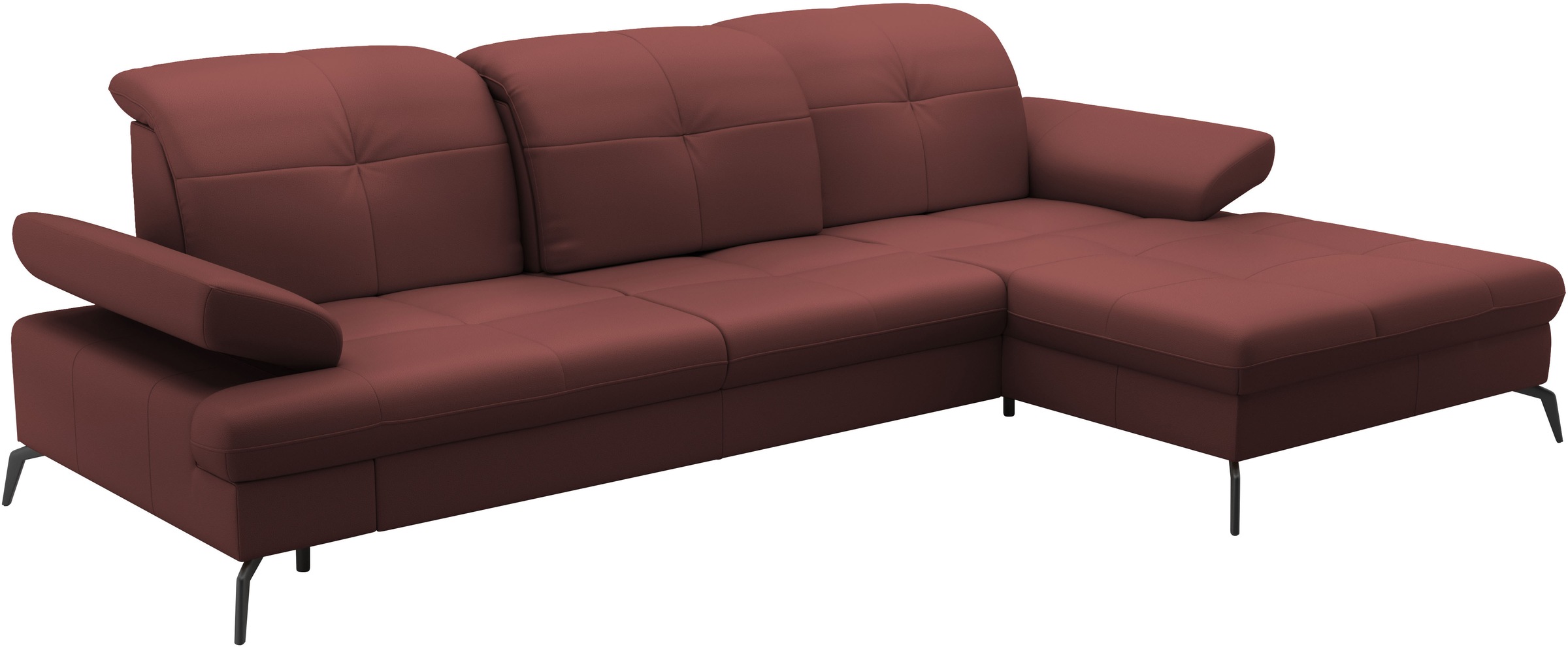 sit&more Ecksofa »Amica, L-Form, inkl. Sitztiefenverstellung & Armteilverstellung«, wahlweise mit Bettfunktion, Bettkasten und Kopfteilverstellung