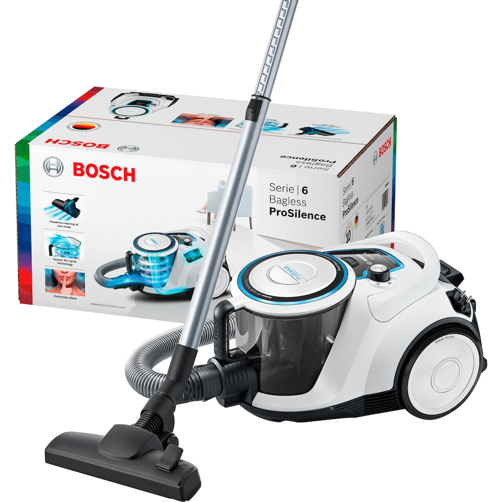 BOSCH Bodenstaubsauger »BGC41LSIL ProSilence«, 600 W, beutellos