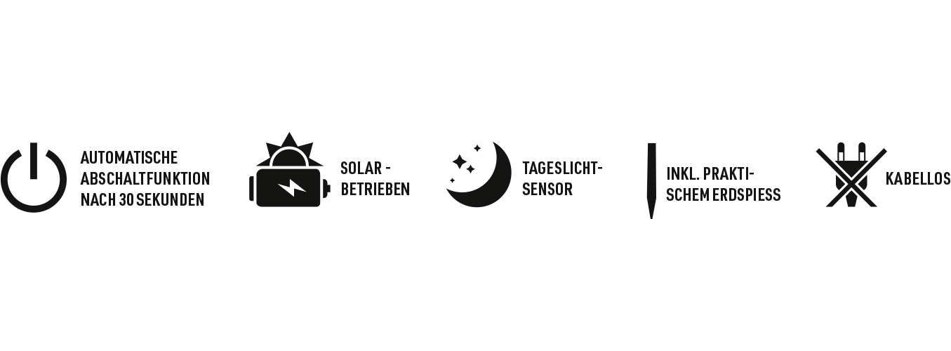 MediaShop LED Solarleuchte »Panta TrioSolar« Dreifach Solar-Power für mehr Sicherheit