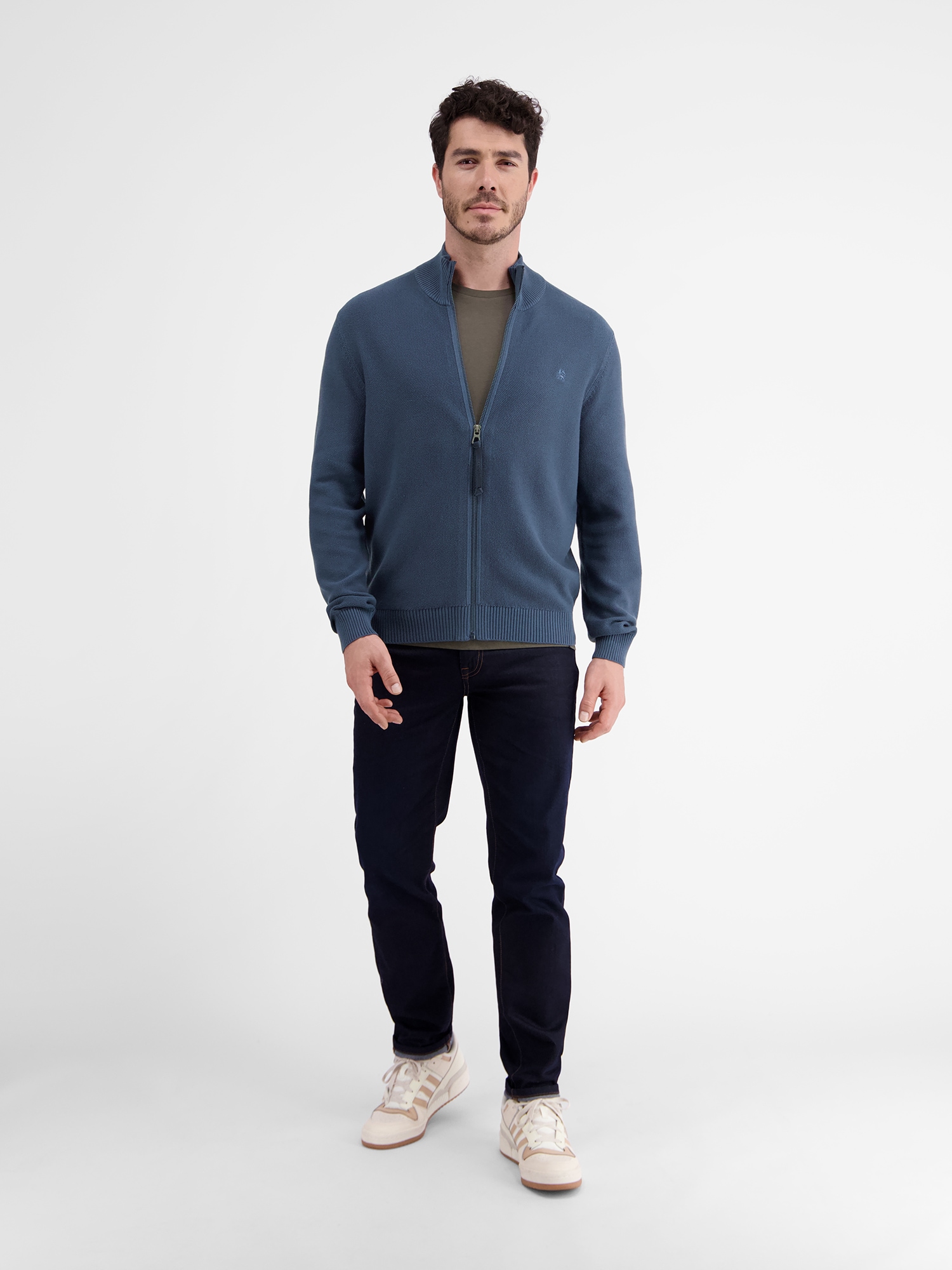 LERROS Strickjacke »LERROS Strickjacke mit Stehkragen«