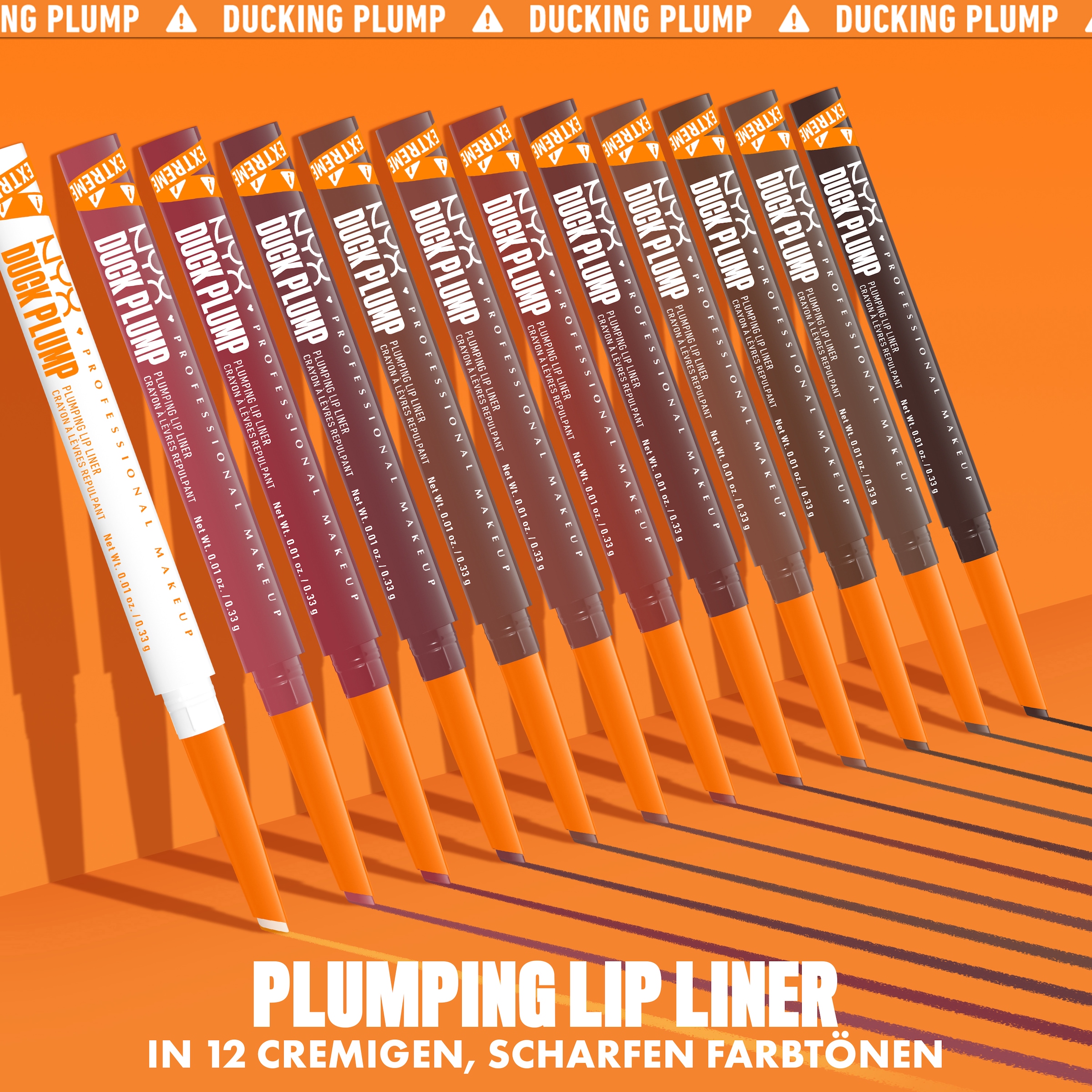 NYX Lippenstift »Professional Makeup Duck Plump Plumping Lip Liner Lippenkonturenstift«, Transparent, polstert die Lippen natürlich auf, angeschrägte Spitze.