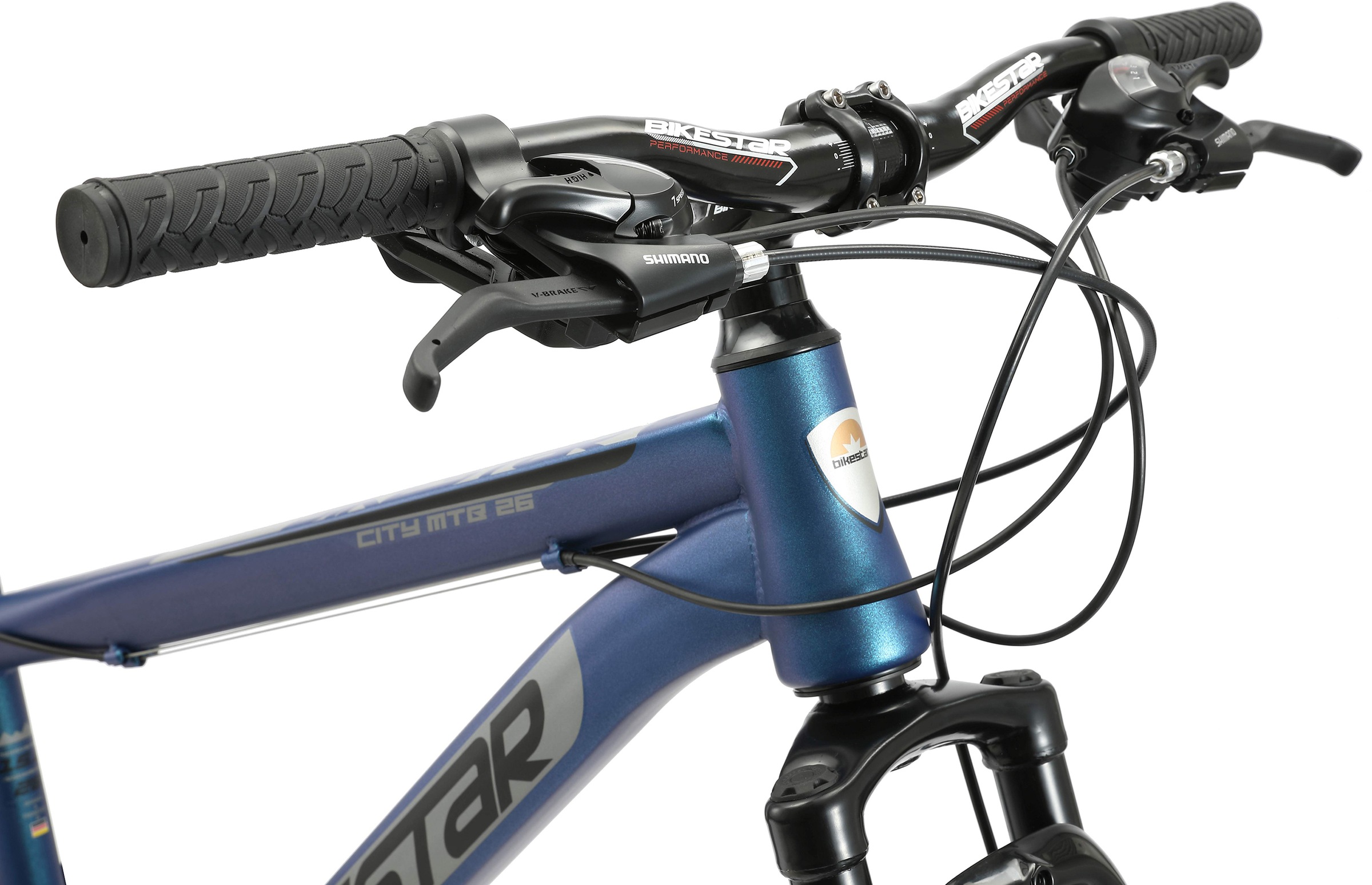 Bikestar Mountainbike 21 Gang Shimano RD-TY300 Schaltwerk Kettenschaltung für Damen und Herren, Kettenschaltung