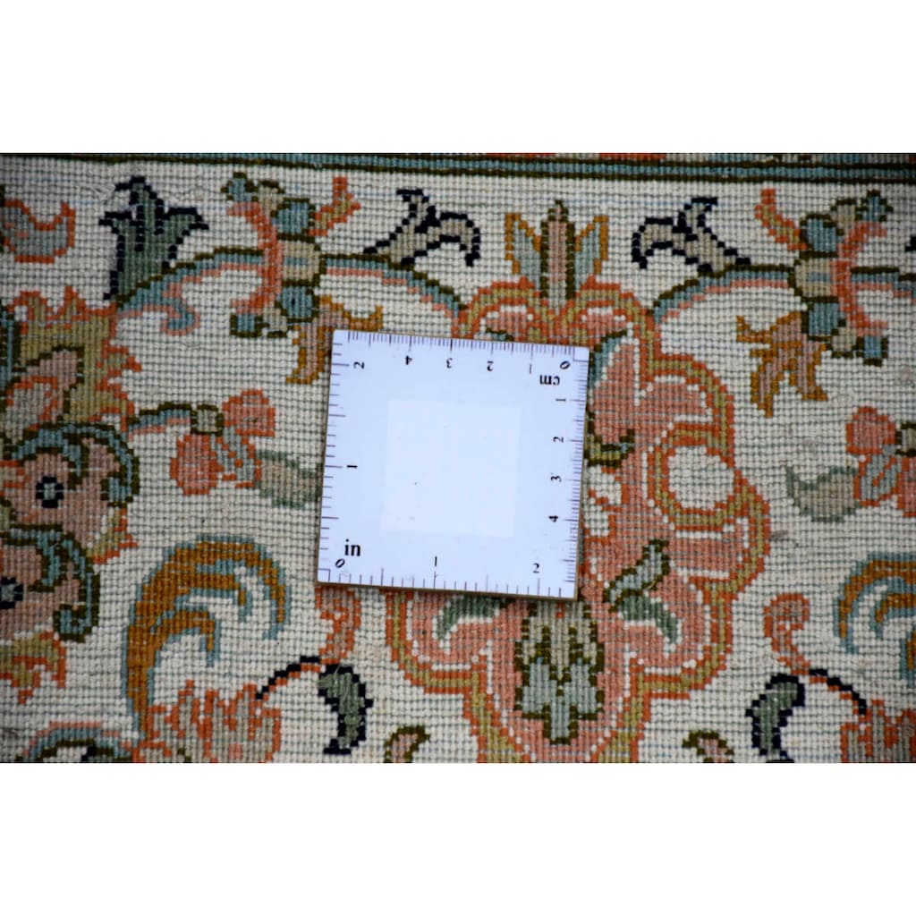 Kayoom Seidenteppich »Kashan 8410«, rechteckig, 10 mm Höhe, Einzelstück mit Zertifikat, Wohnzimmer