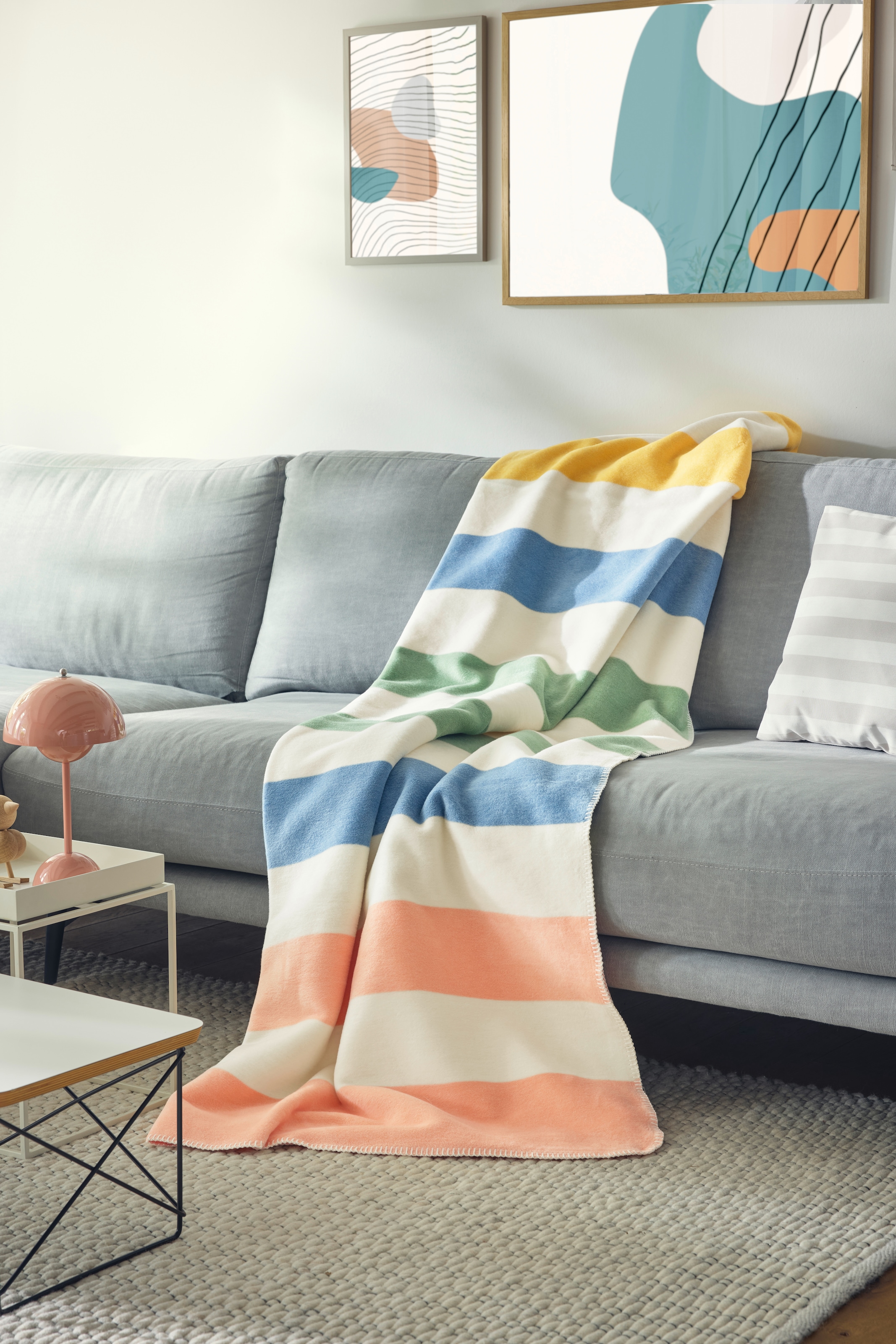 IBENA Wohndecke »Haifa« mit modernen Blockstreifen