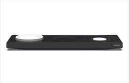 Belkin Smartphone-Ladegerät »Belkin drahtloses 3-in-1 MagSafe Ladepad«, (inkl. Netzteil kompatibel für iPhone der Serie 15/14/13/12), für iPhone, Apple Watch und AirPods, Wireless Ladegerät/Ladestation