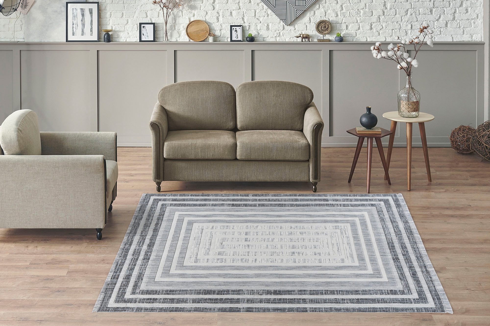 Kayoom Teppich »Sarai 125«, rechteckig, 6 mm Höhe, Flachgewebe