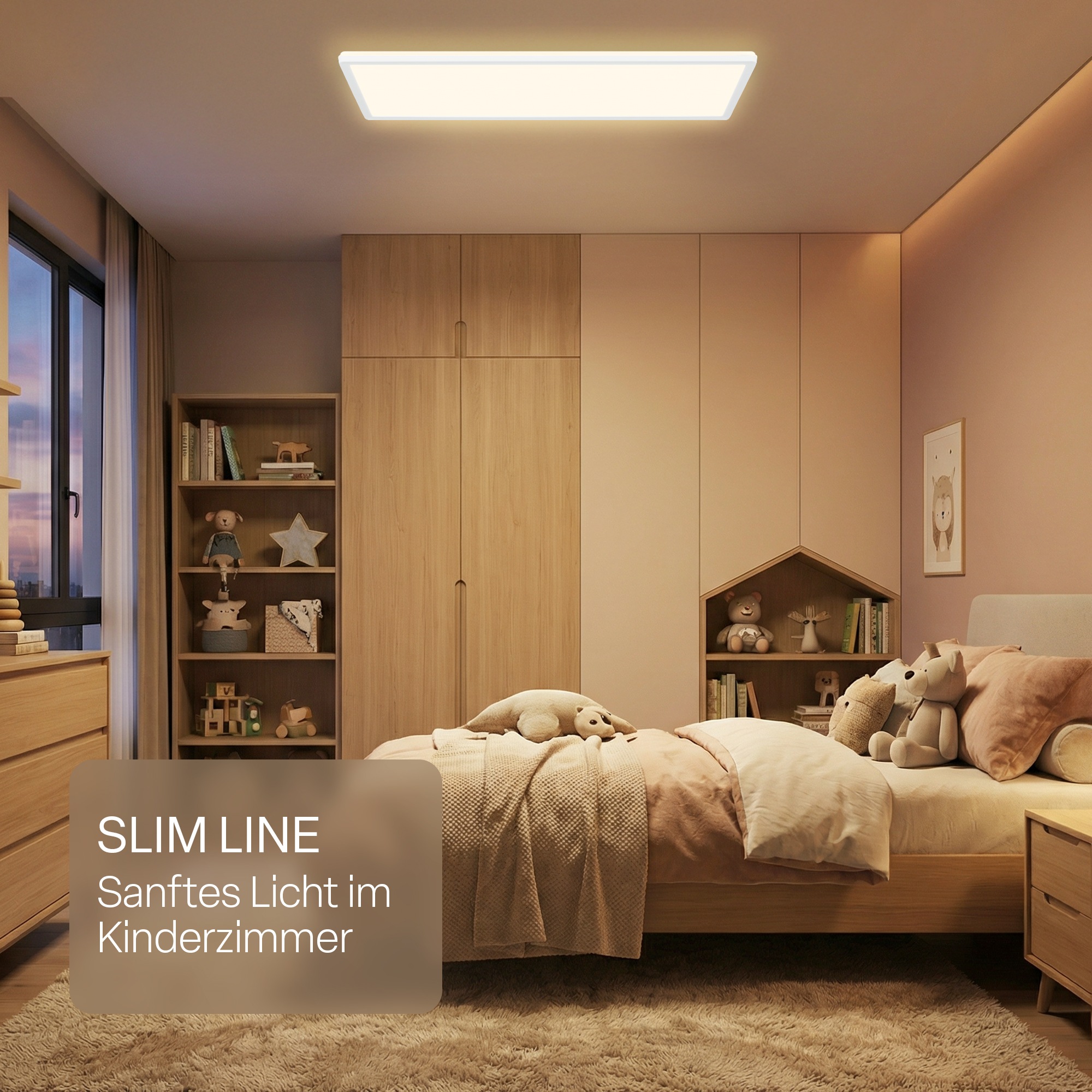 B.K.Licht LED Panel »SHALLOW« LED-Board 1 Stk. Neutralweiß 58x20x3 cm, Badlampe, Badezimmer, Küche, Wohnzimmer