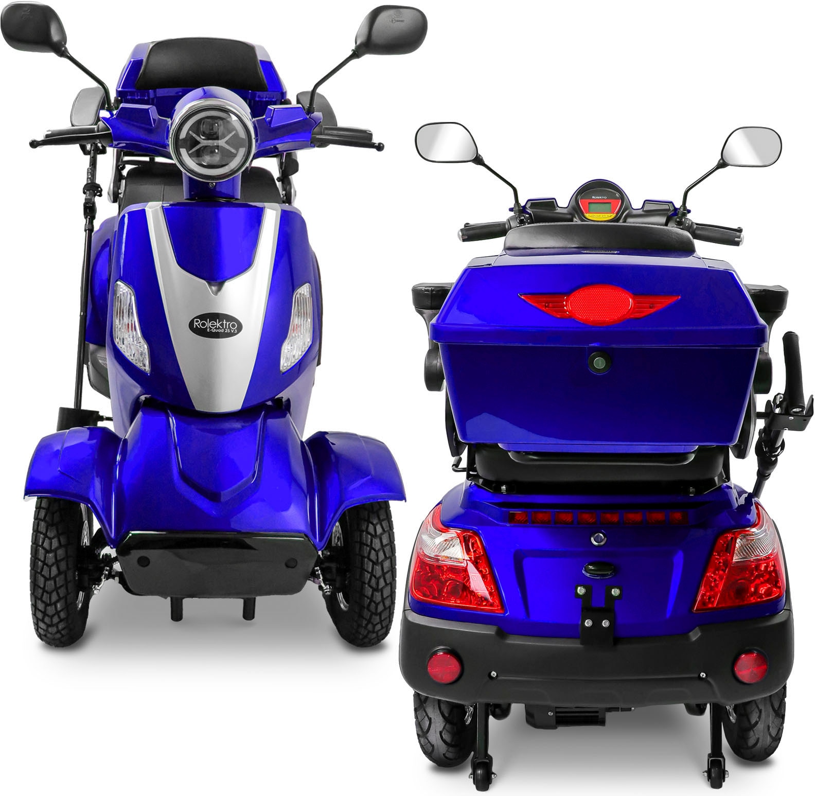 Rolektro Elektromobil »Rolektro E-Quad 25 V.3, Lithium Akku«, (mit Topcase)