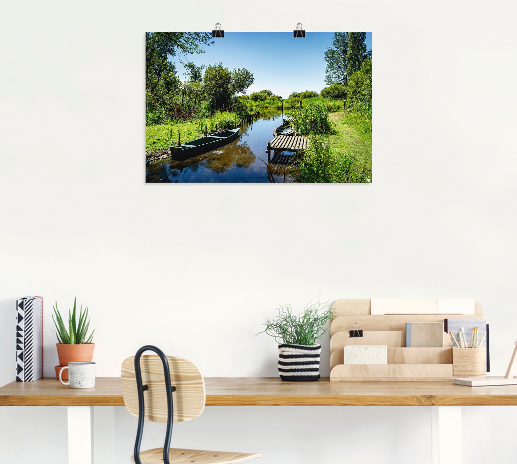 Artland Poster »Naturlandschaft am Fluss in Frankreich«, Gewässer, (1 St.), als Alubild, Leinwandbild, Wandaufkleber oder Poster in versch. Größen