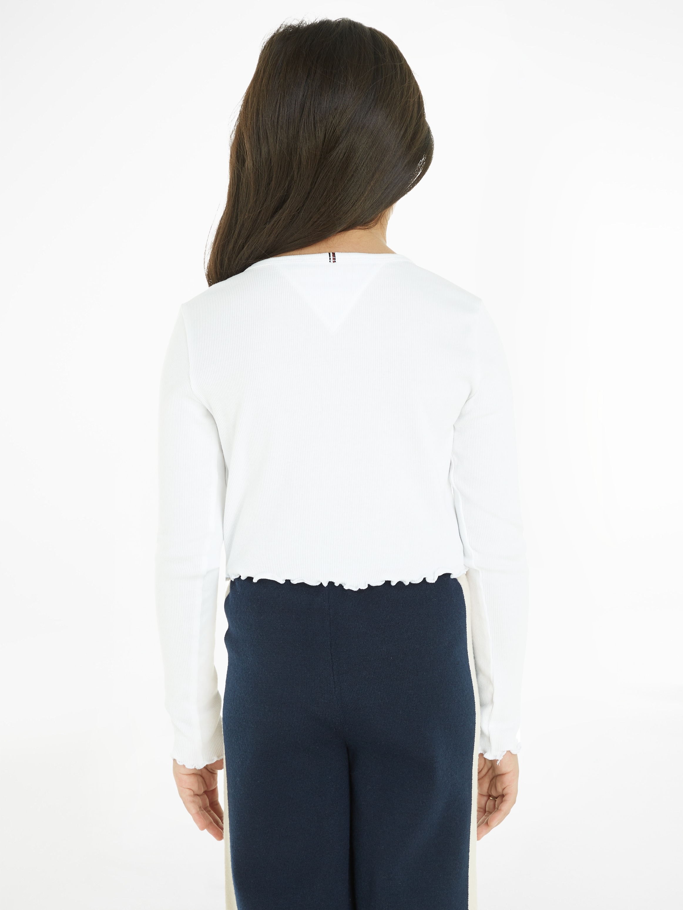 Tommy Hilfiger Langarmshirt »ESSENTIAL RIB TOP L/S«, mit Babylock Saum