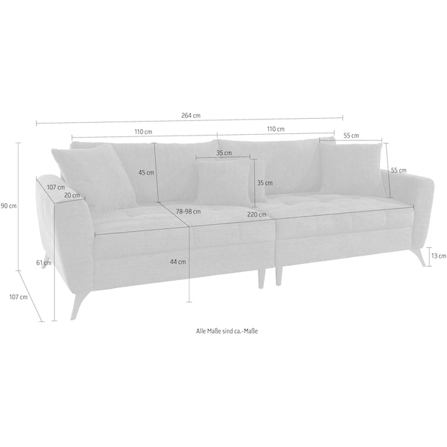 INOSIGN Big-Sofa »Lörby«, Belastbarkeit bis 140kg pro Sitzplatz, auch mit Aqua  clean-Bezug auf Rechnung bestellen