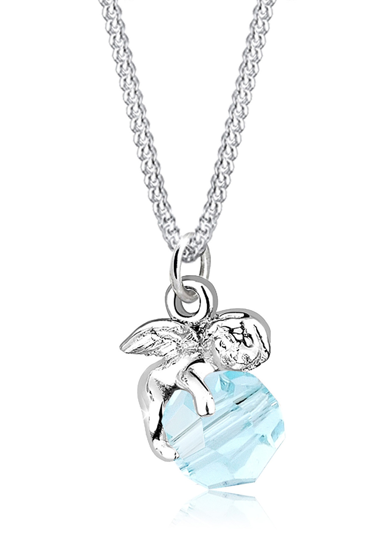 Elli Collierkettchen »Engel mit Kristalle Kugel 925 Sterling Silber«